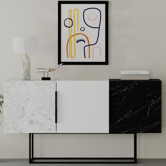 Tontini Console Carrara - White - Lotus