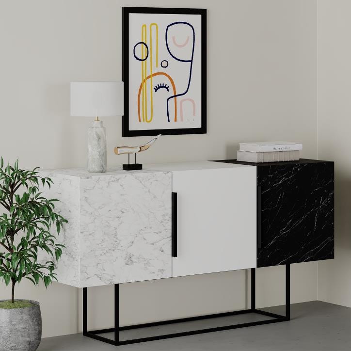 Tontini Console Carrara - White - Lotus