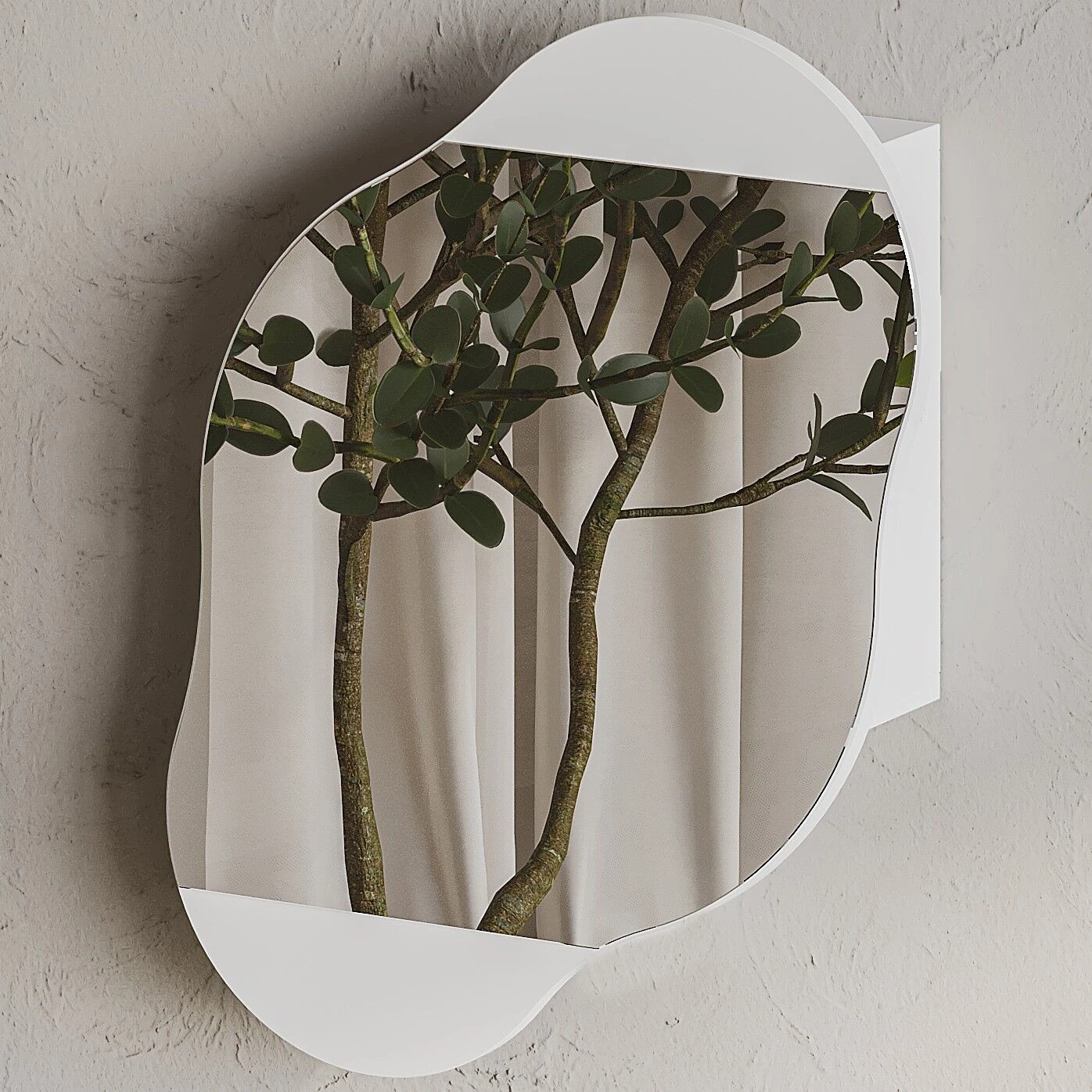 Cloud Storage Bathroom Wall Mirror White