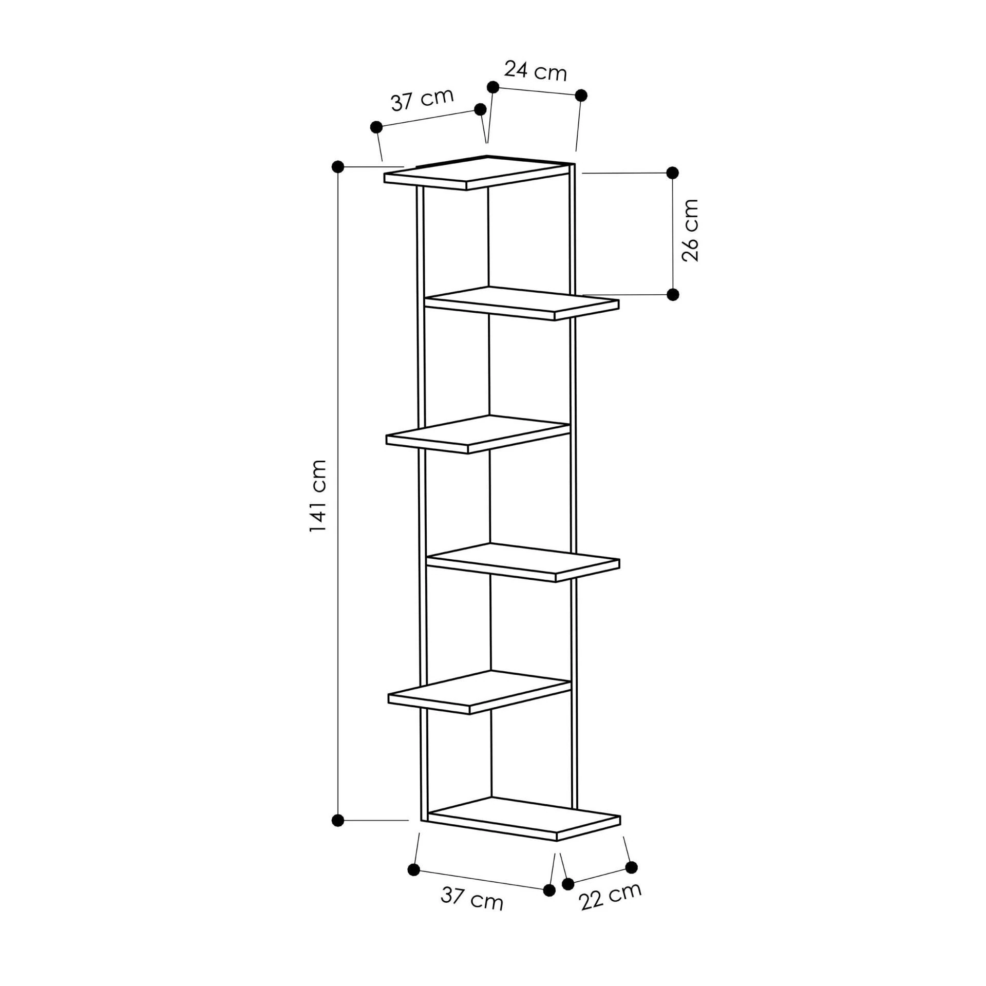 SASO CORNER BOOKCASE - WHITE - WHITE - M.KT.02.13183.4