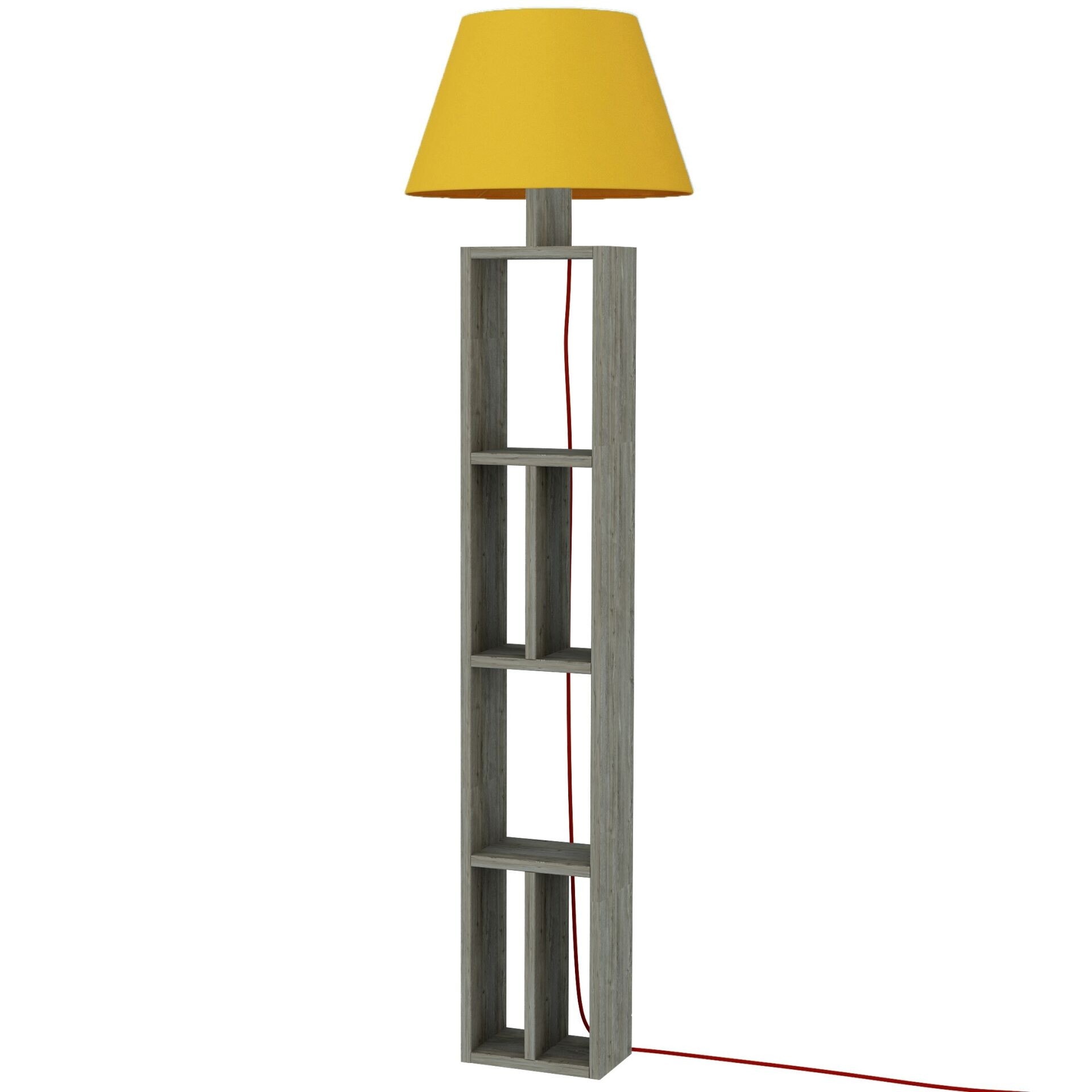 Giorno Floor Lamp Dark Coffee - Yellow