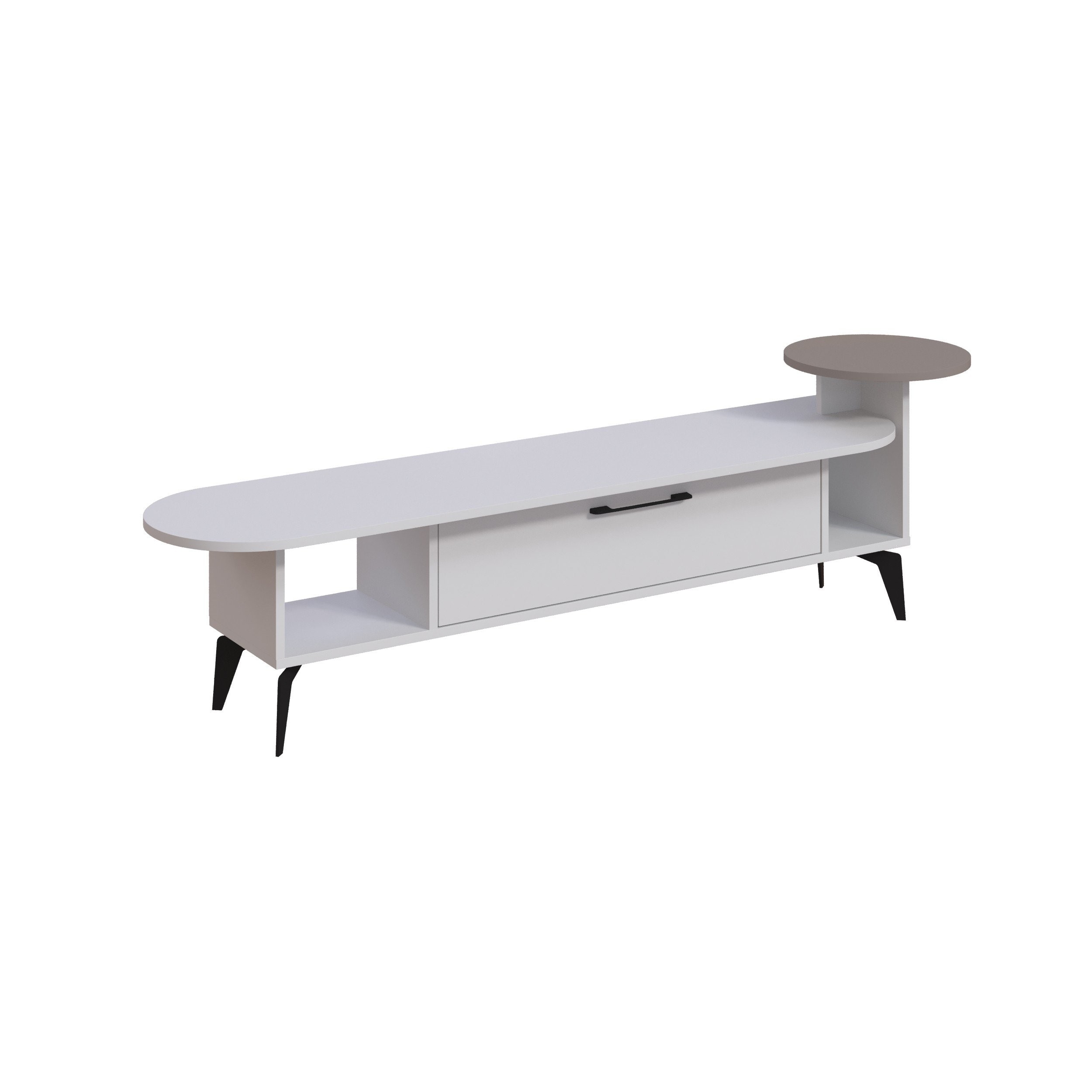 ADA TV STAND - WHITE - LIGHT MOCHA M.TV.23742.2