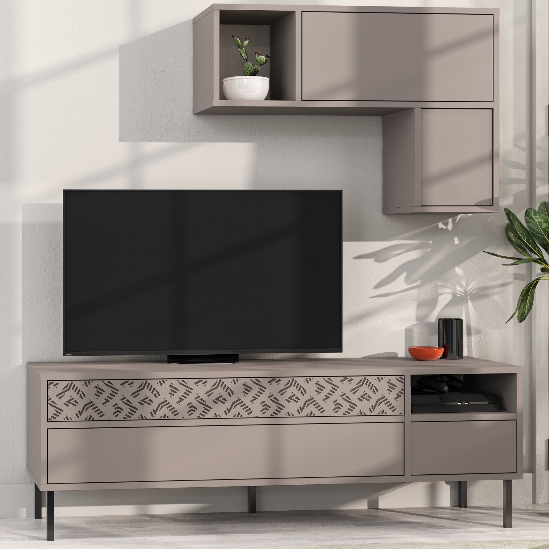 Heaton Tv Unit Light Mocha