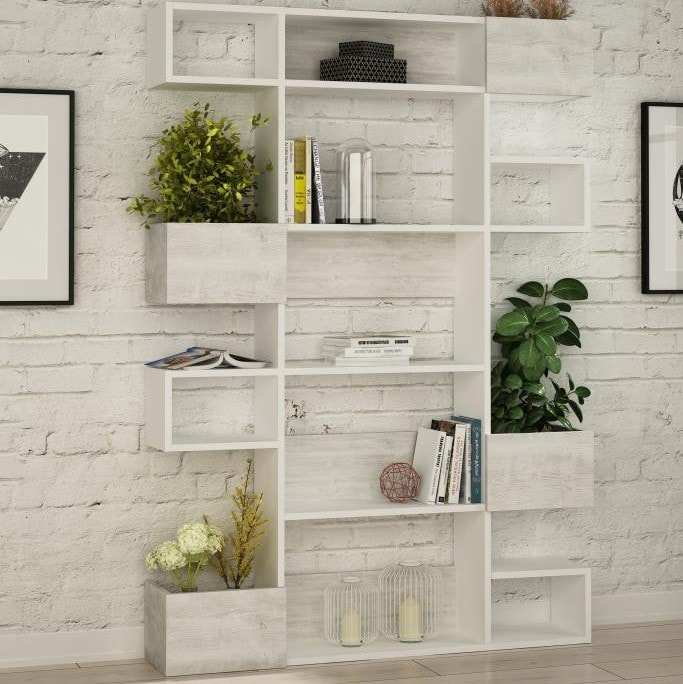 Niho Bookcase White - Ancient White