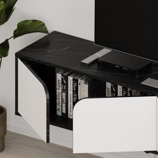 Spark TV Stand Lotus - White