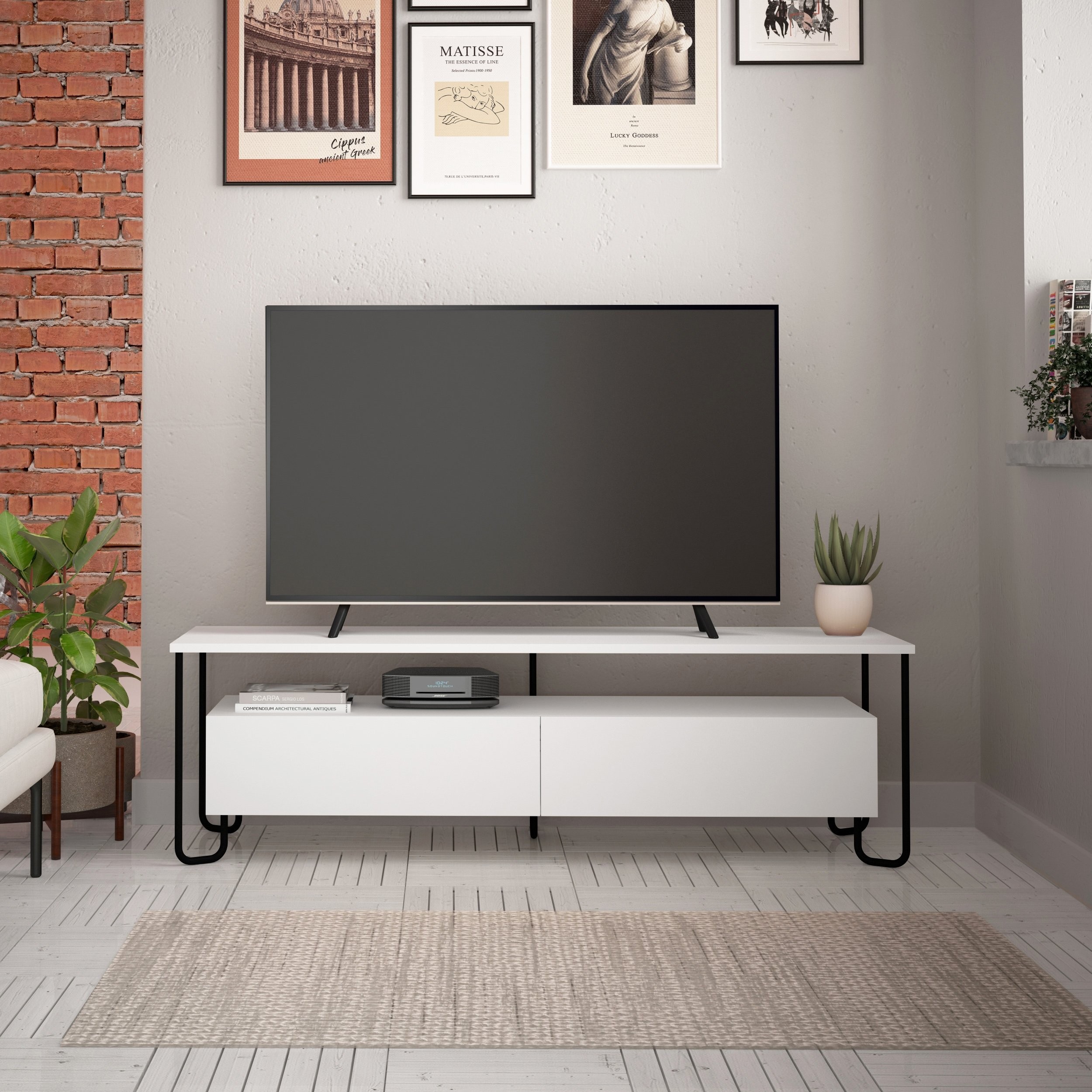 CORNEA TV UNIT - WHITE - M.TV.16989.2