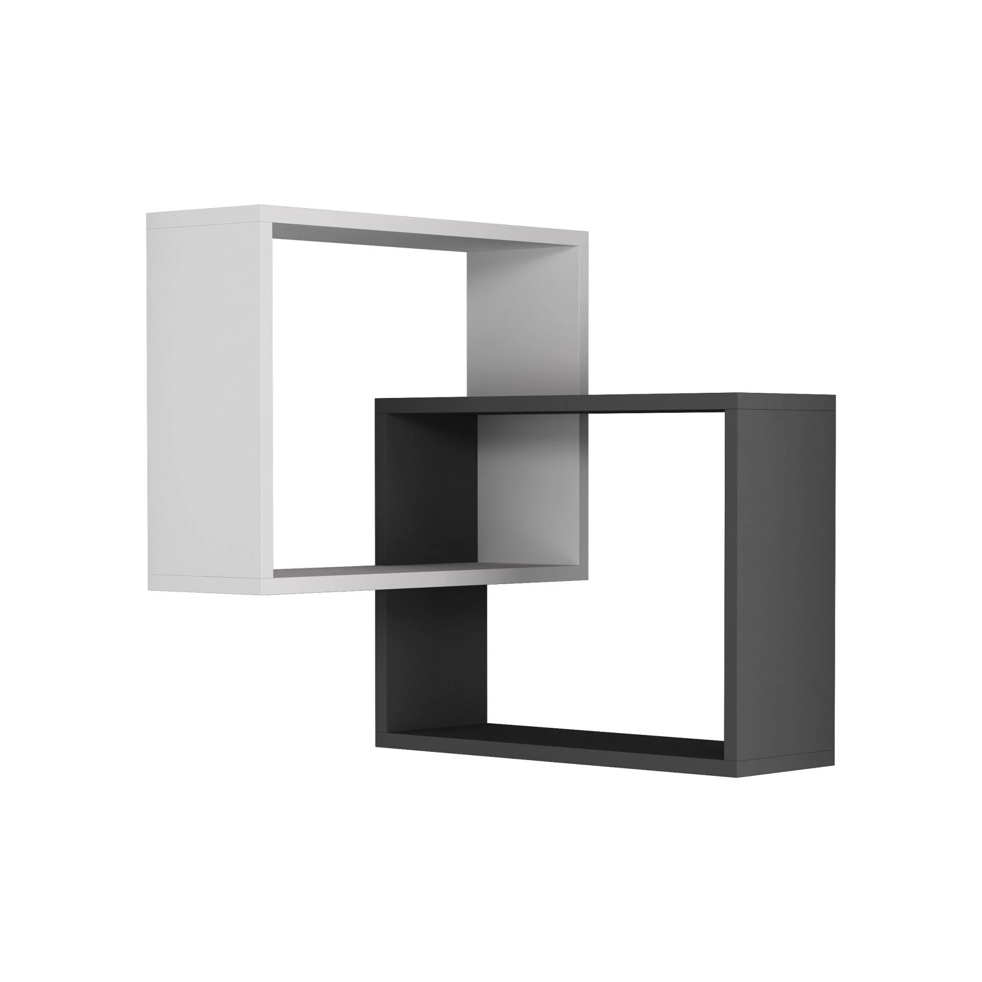 RING CORNER BOOKCASE - WHITE - ANTHRACITE - M.KT.01.12705.8