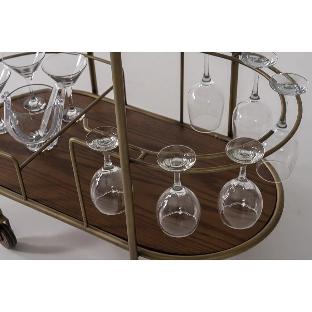 Amelio Bar Tekerlekli Servis Yan Sehpa