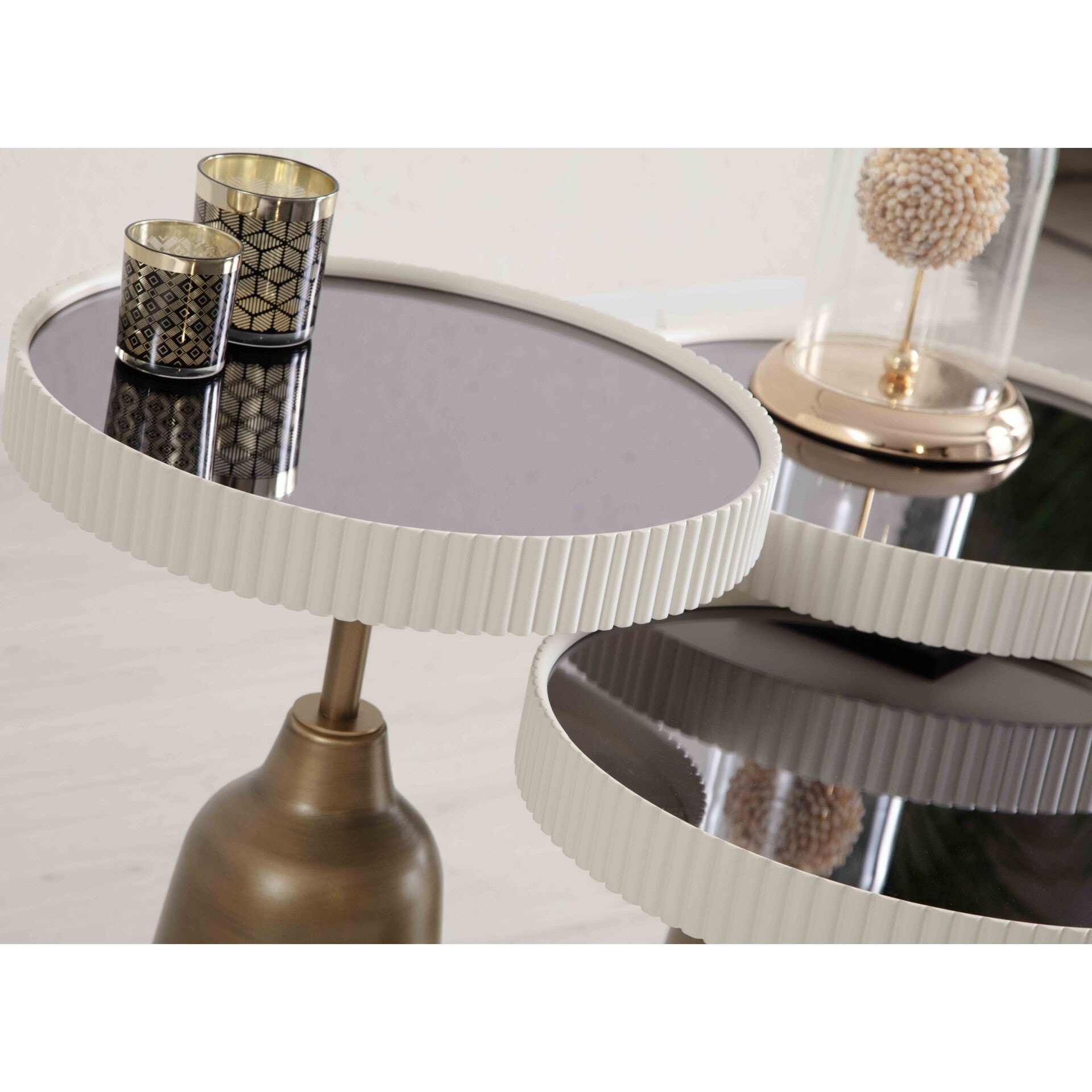 Olivia Vol1 Üçlü Zigon Sehpa Seti