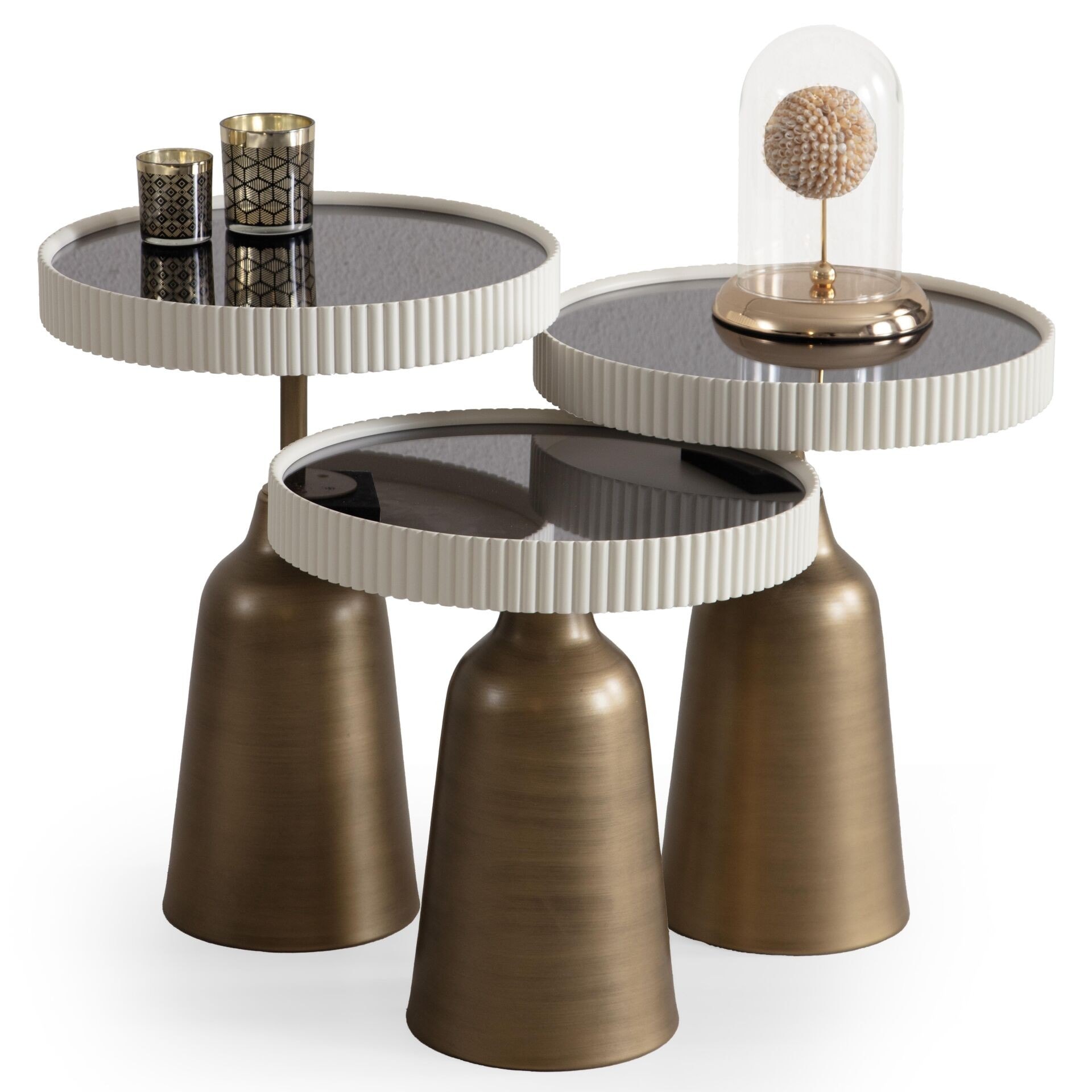 Olivia Vol1 Üçlü Zigon Sehpa Seti