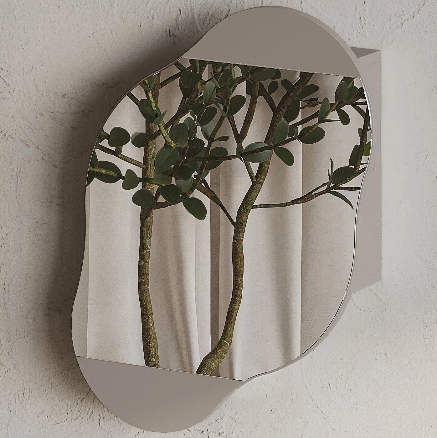 Cloud Storage Bathroom Wall Mirror Light Mocha