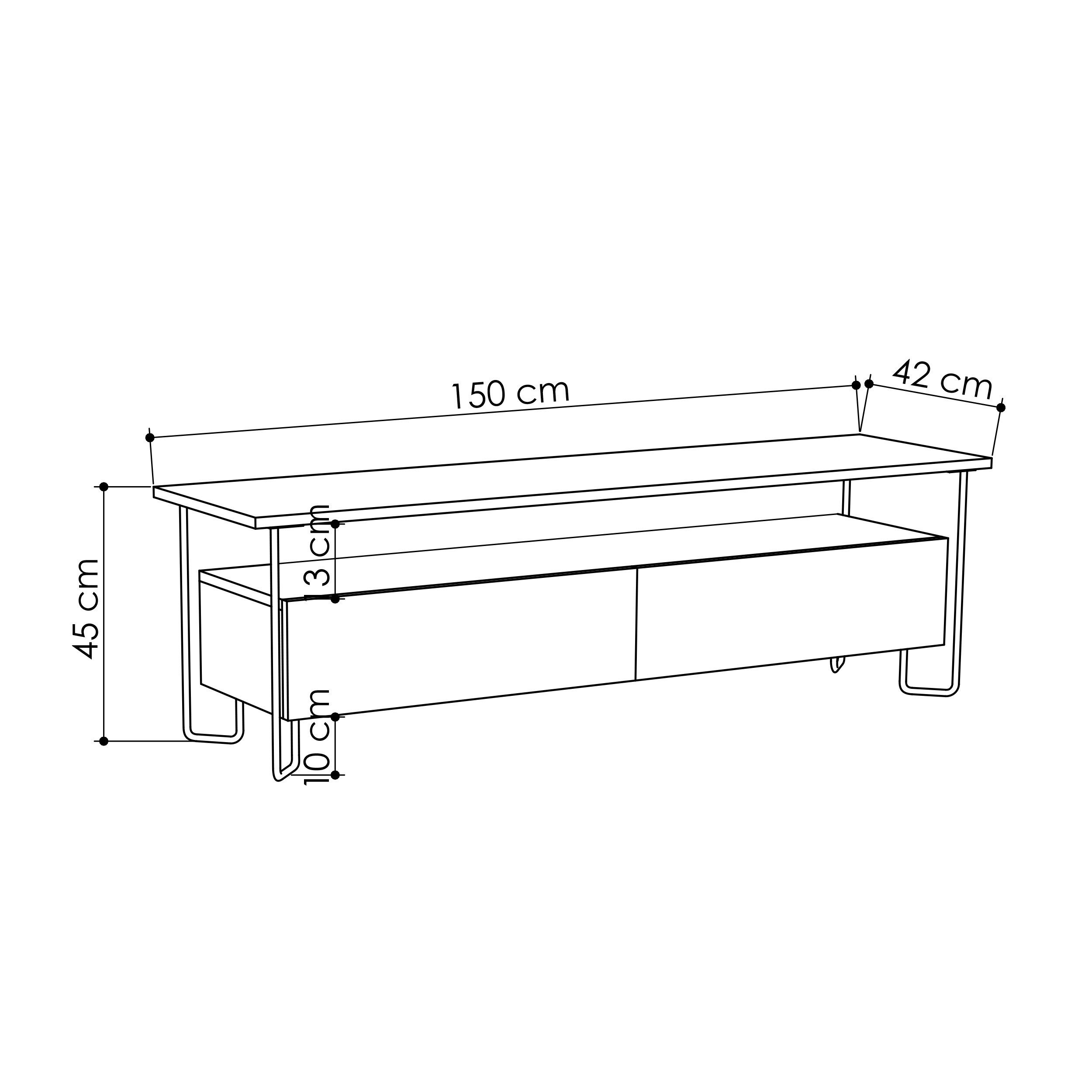 CORNEA TV UNIT - LIGHT MOCHA - M.TV.16989.4