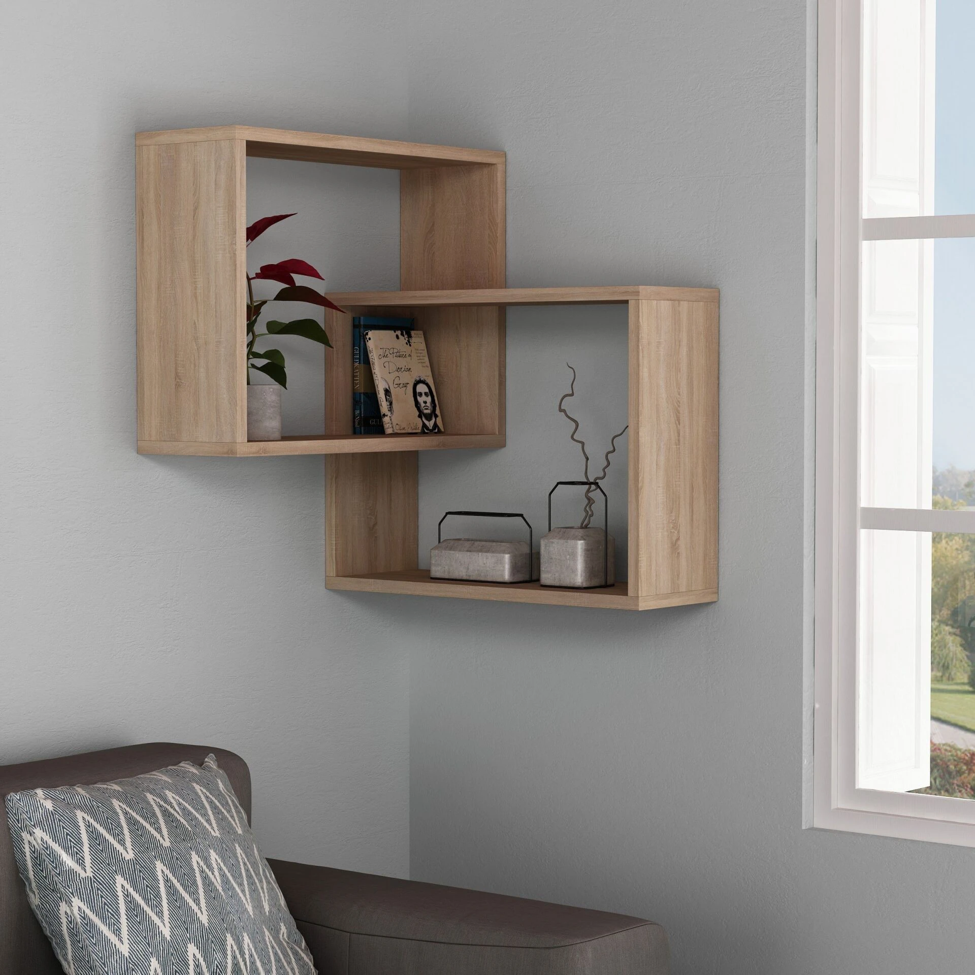 RING CORNER BOOKCASE - OAK - OAK - M.KT.01.12705.9