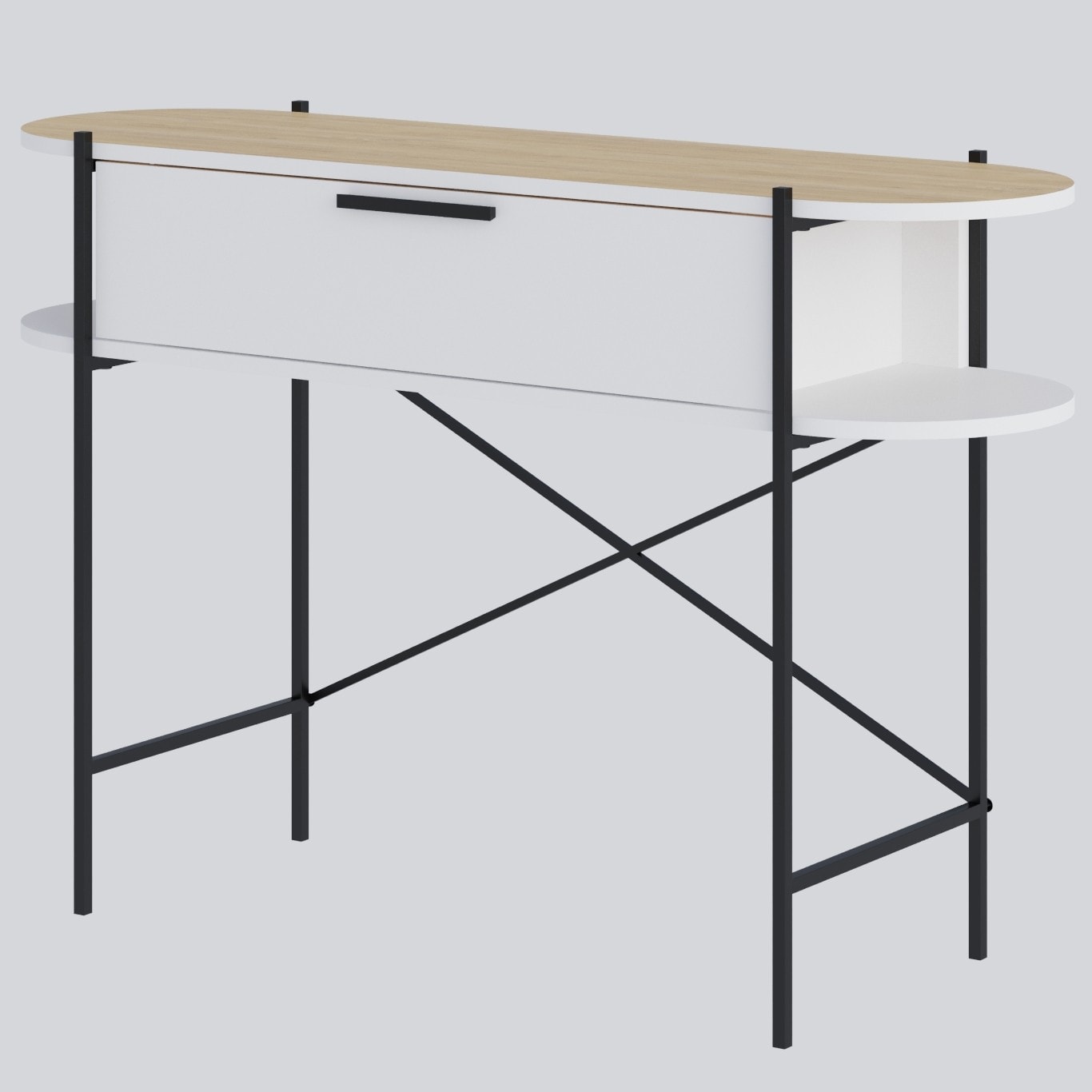 Otis Console Remastered White - Oak
