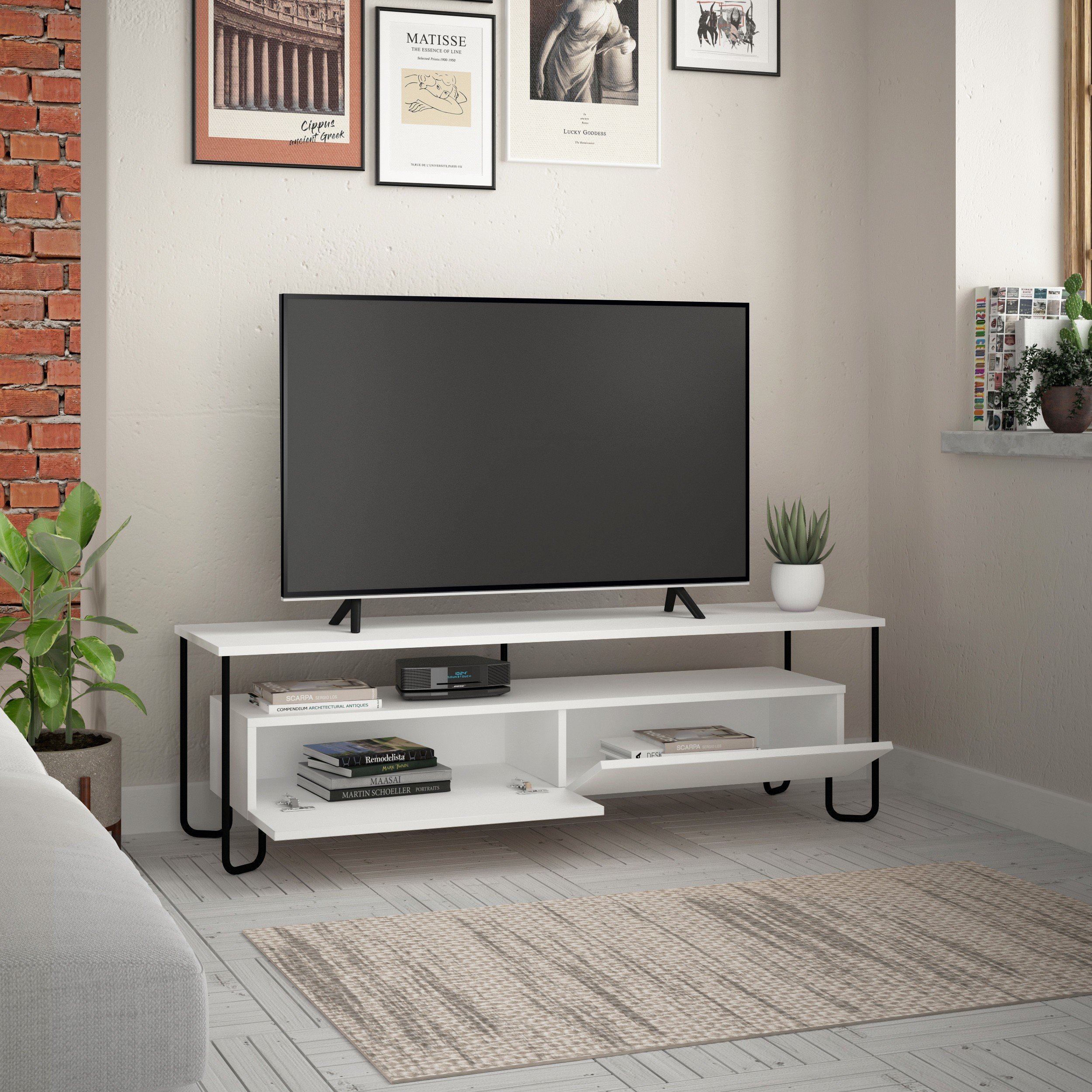 CORNEA TV UNIT - WHITE - M.TV.16989.2