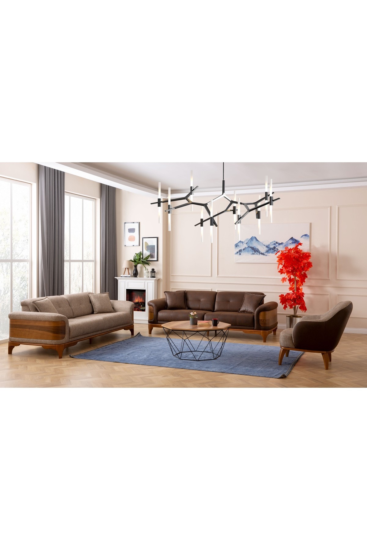 Wood 3+3+1 Koltuk Takımı