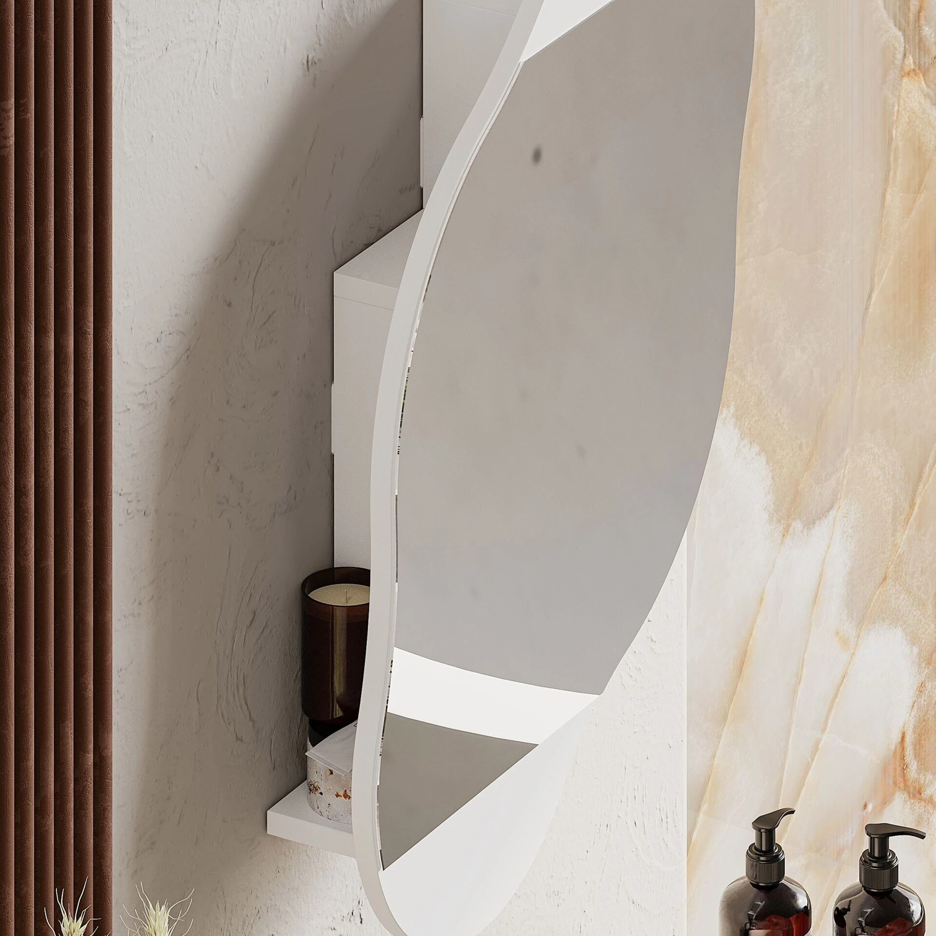 Cloud Storage Bathroom Wall Mirror White