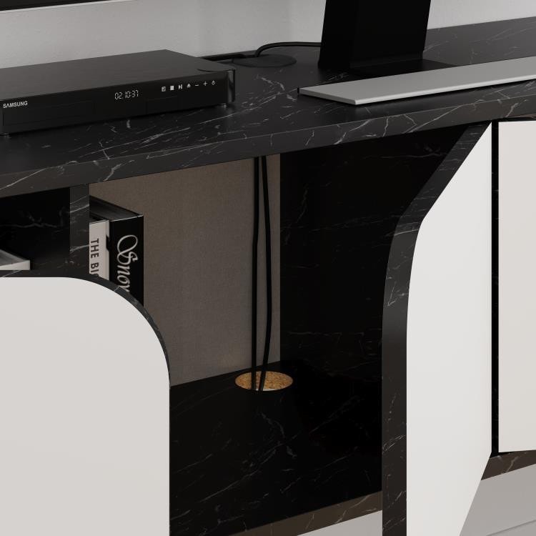 Spark TV Stand Lotus - White