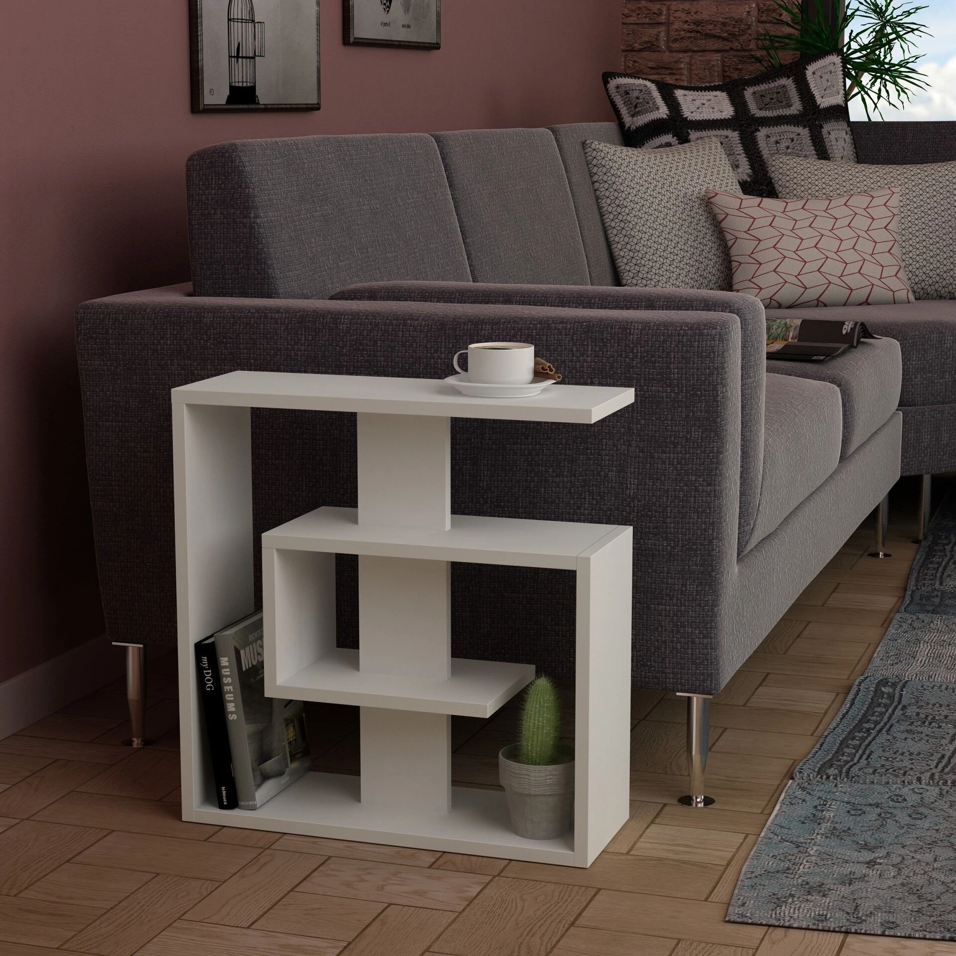 SALY SIDE TABLE - WHITE - WHITE - M.SH.13185.3