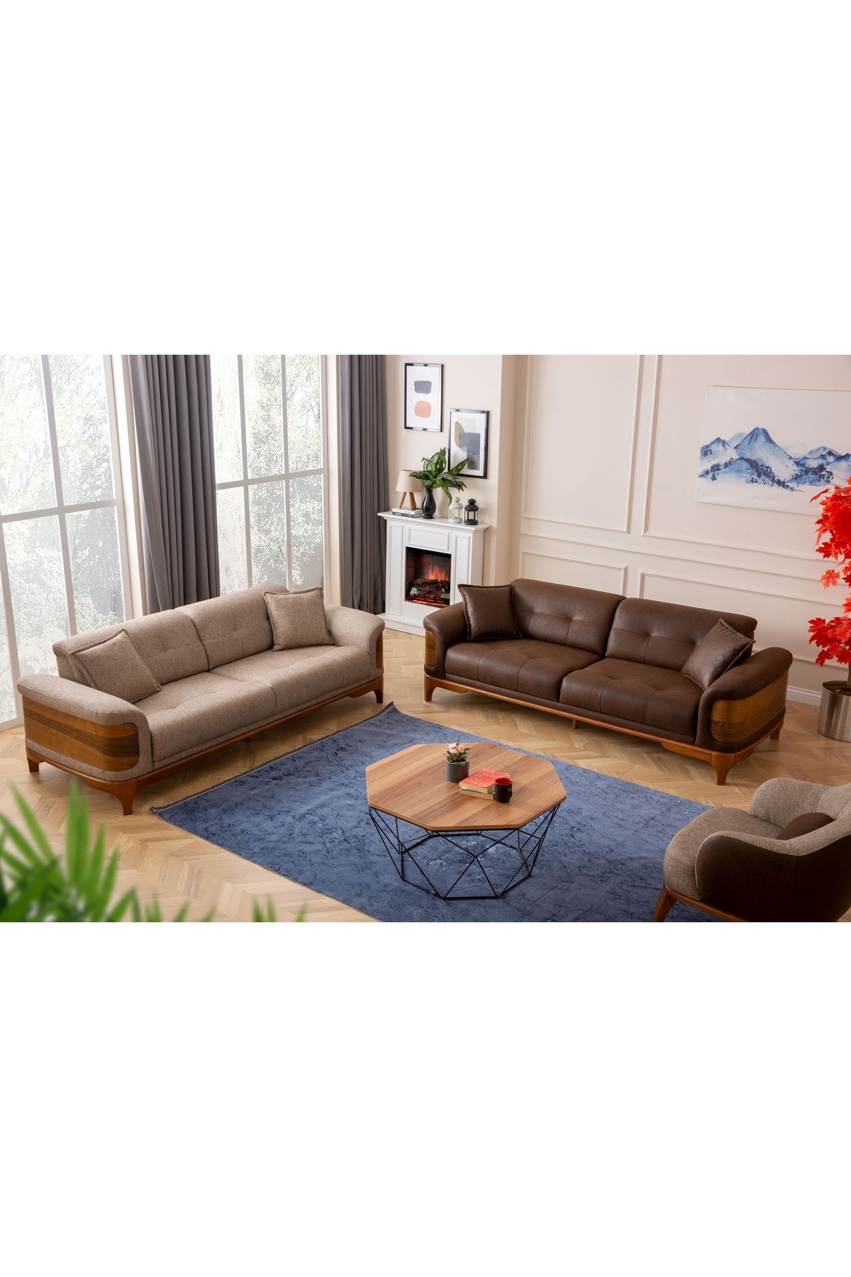 Wood 3+3+1 Koltuk Takımı