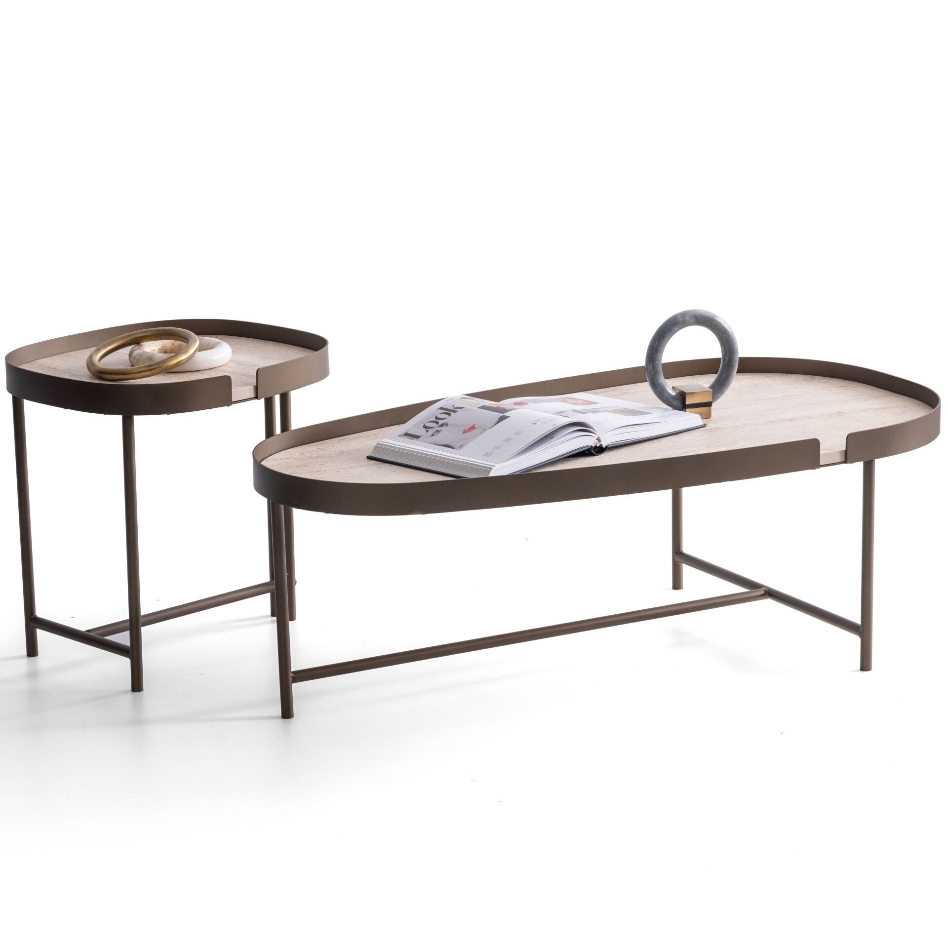 Tori İkili Orta & Yan Sehpa Seti