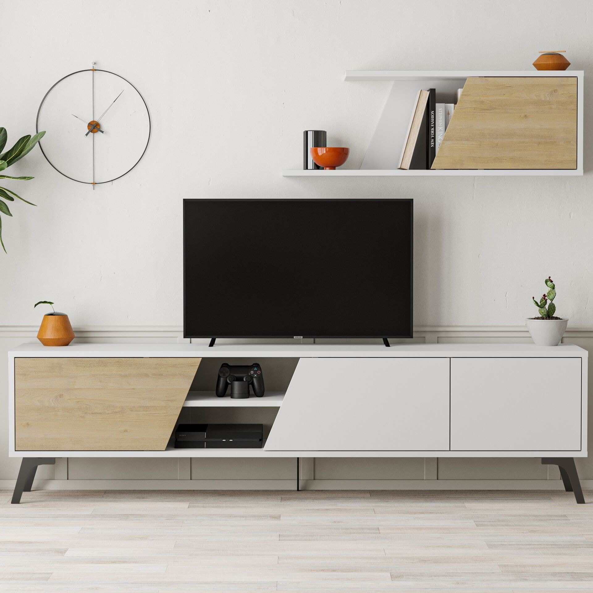 Fiona Tv Unit White - Oak
