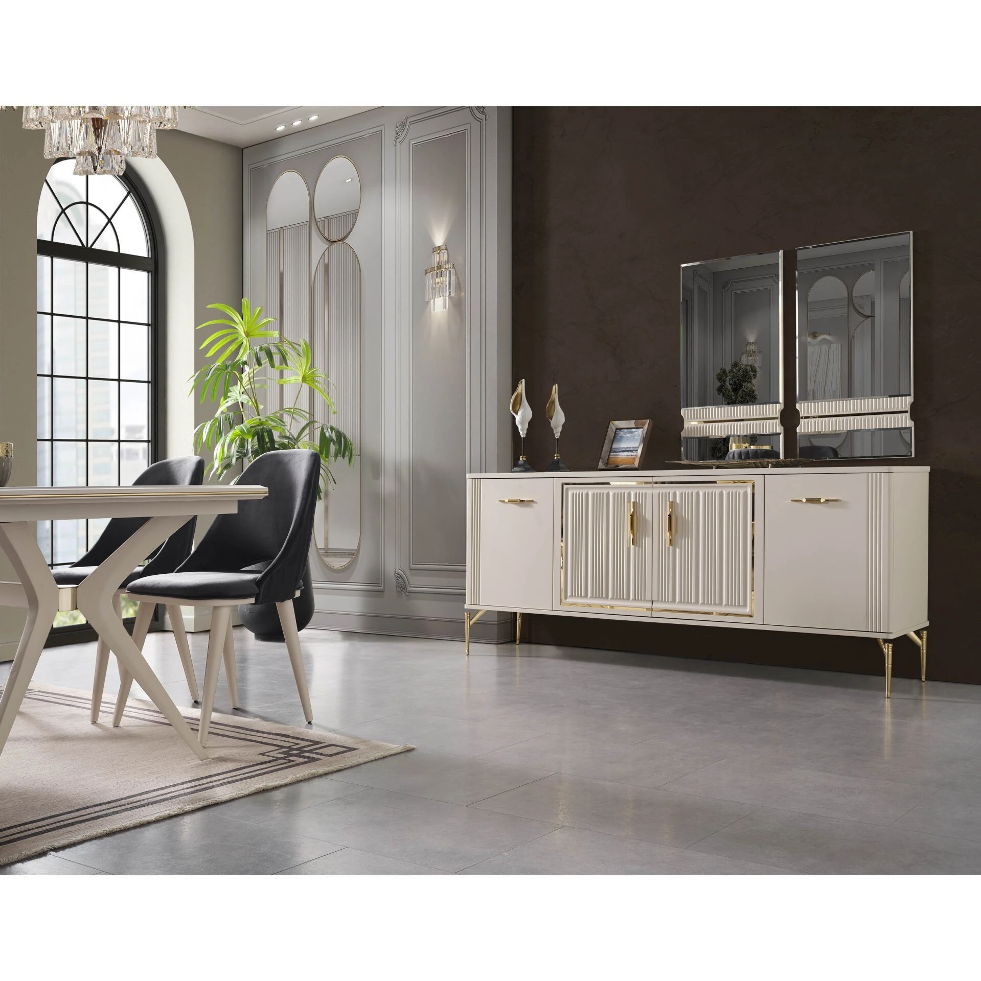 Anka Yemek Odası Konsol Aynası (2 Adet)