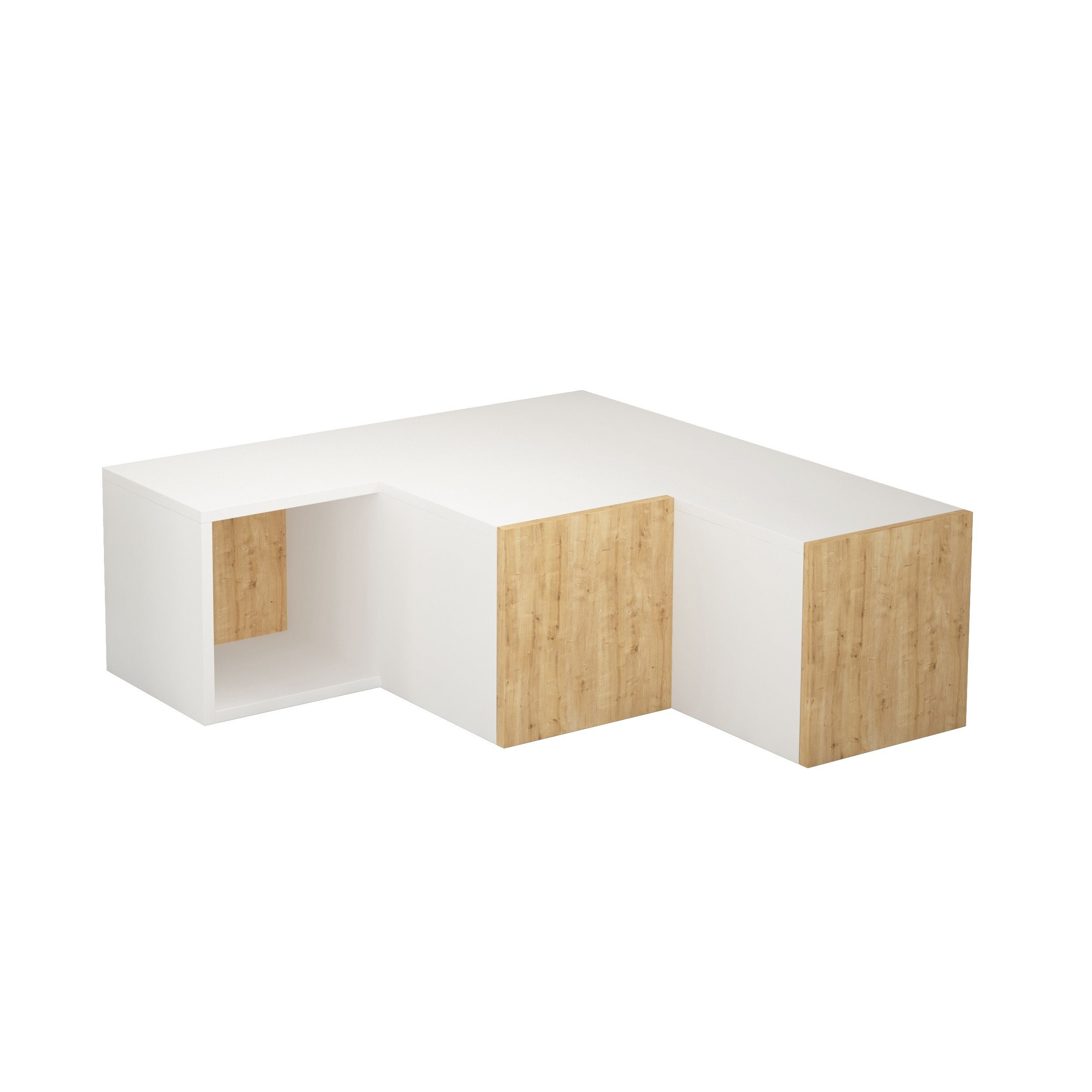 COMPACT TV STAND - WHITE -  OAK M.TV.16544.2