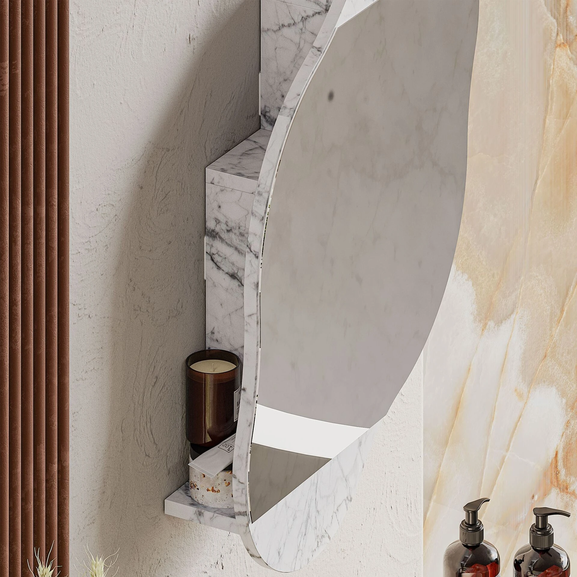 Cloud Storage Bathroom Wall Mirror Carrara