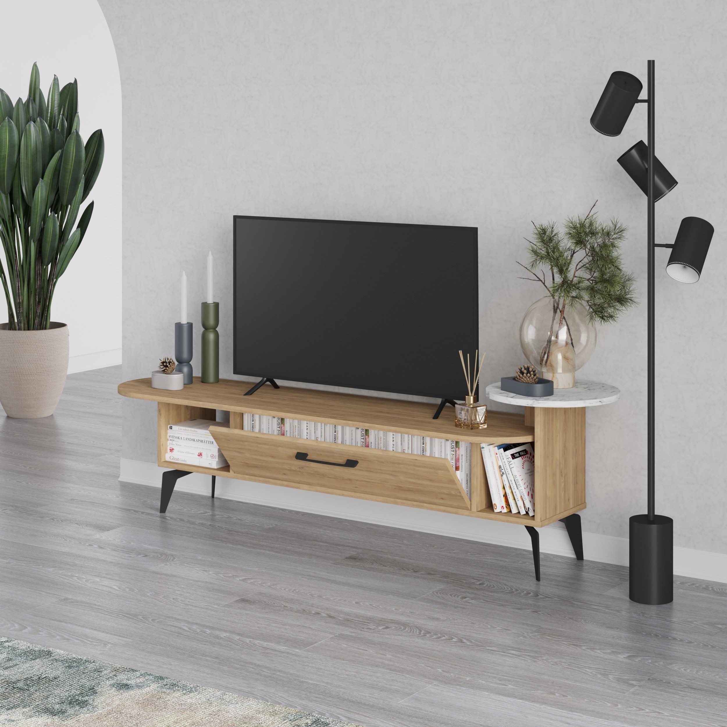 ADA TV STAND - OAK - CARRARA M.TV.23742.4