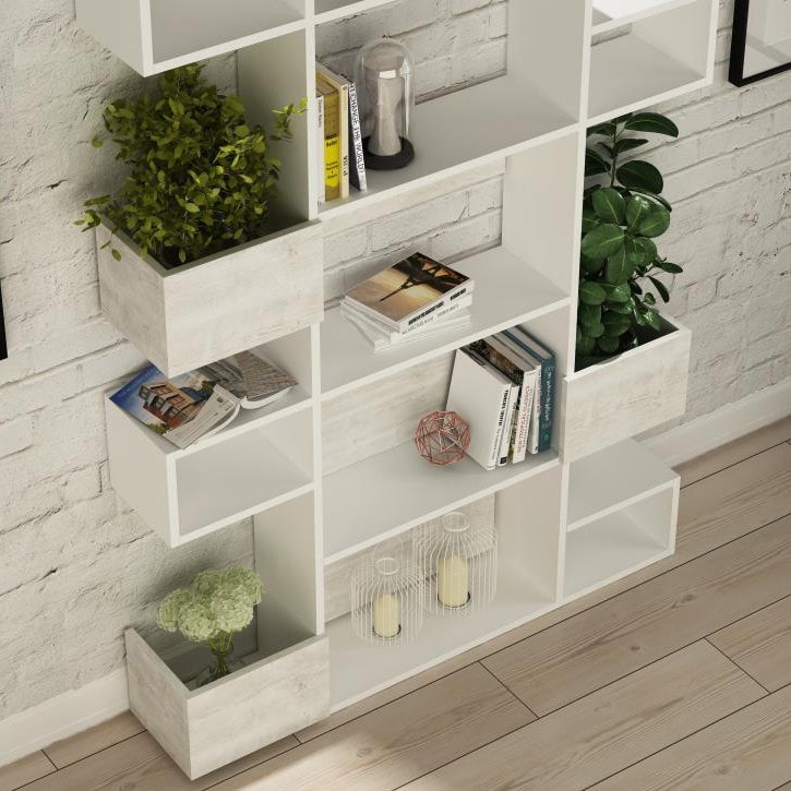Niho Bookcase White - Ancient White