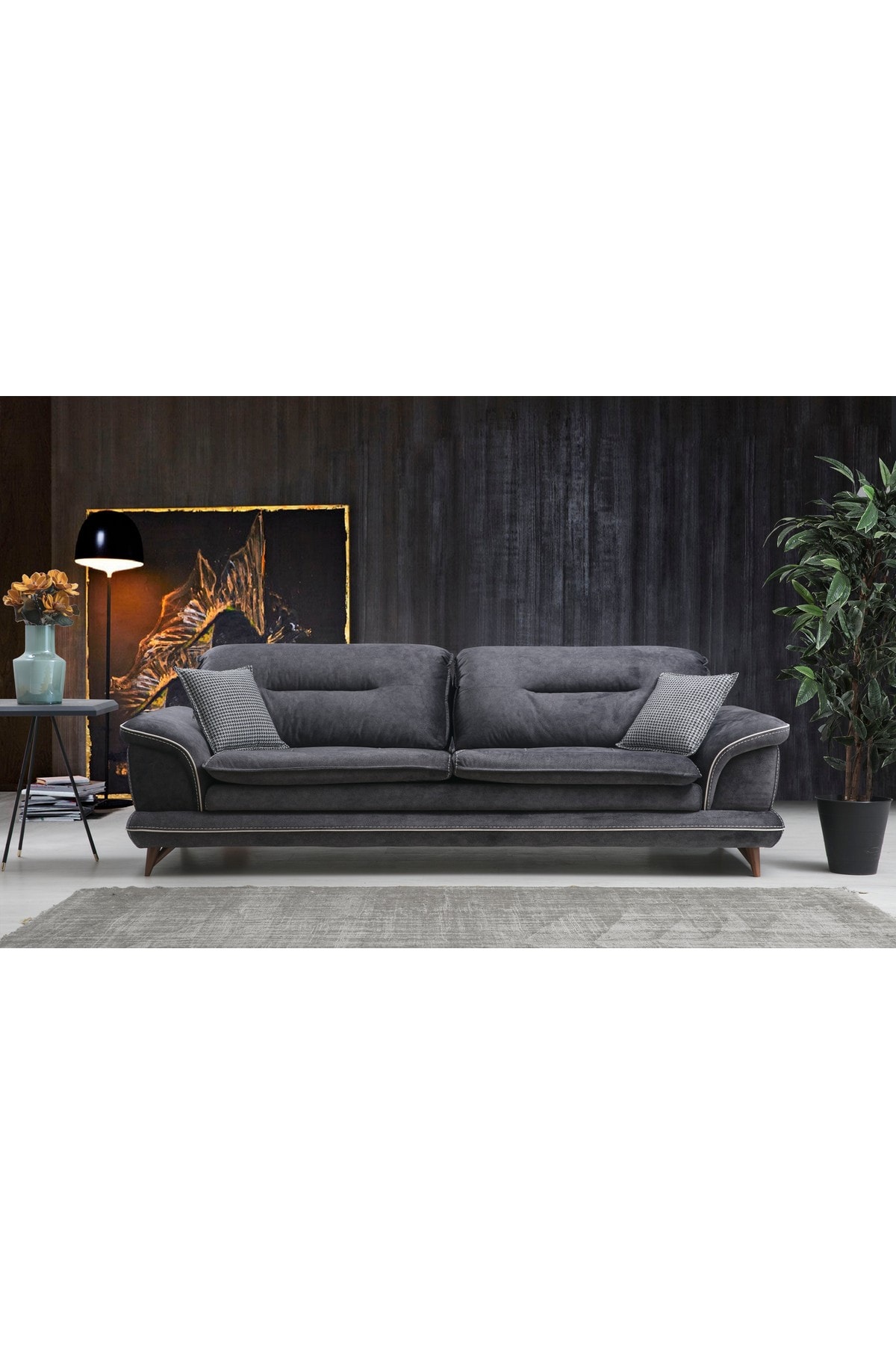 Üçlü Kanepe Siyah