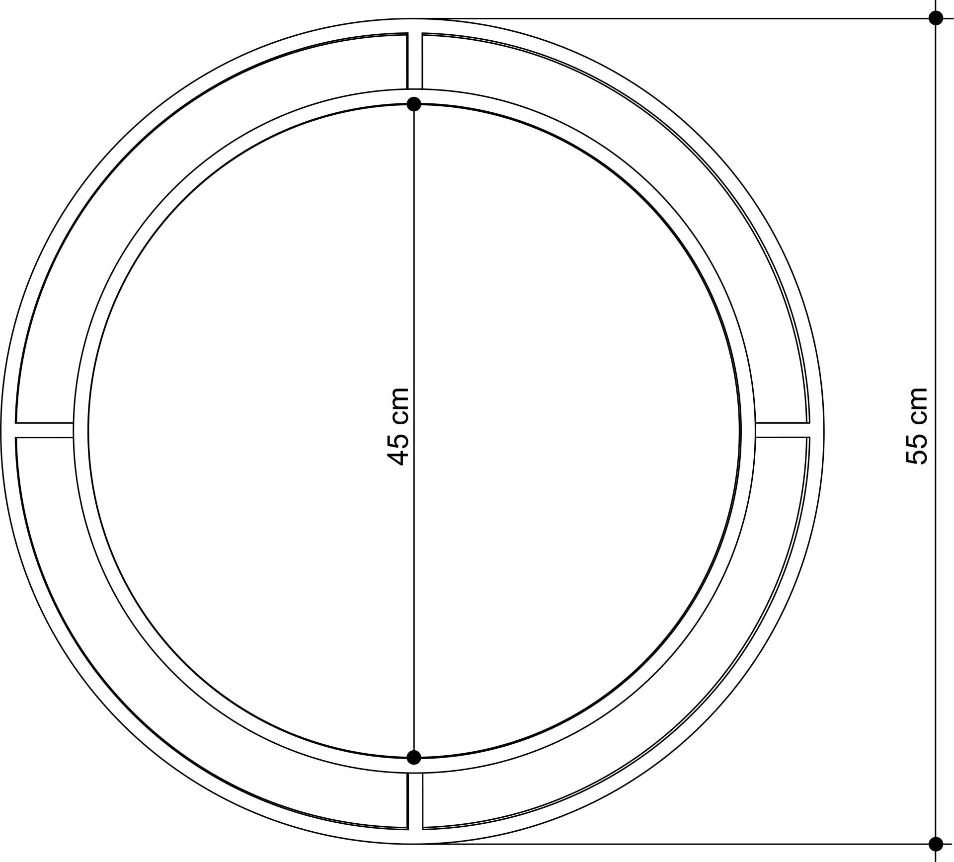 BUBBLE MIRROR - BLACK M.DK.T.23210.2