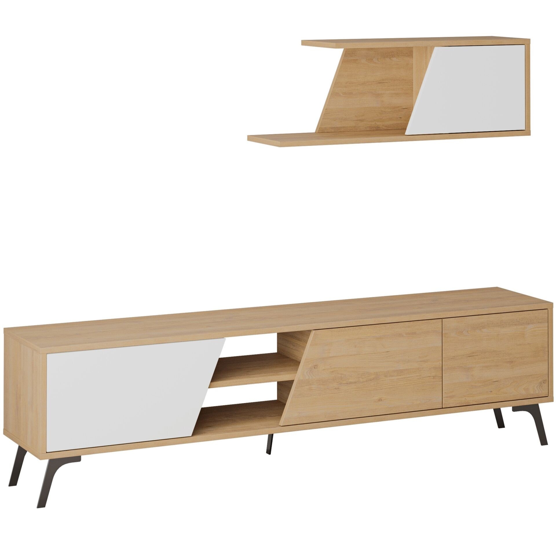 Fiona Tv Unit Oak - White