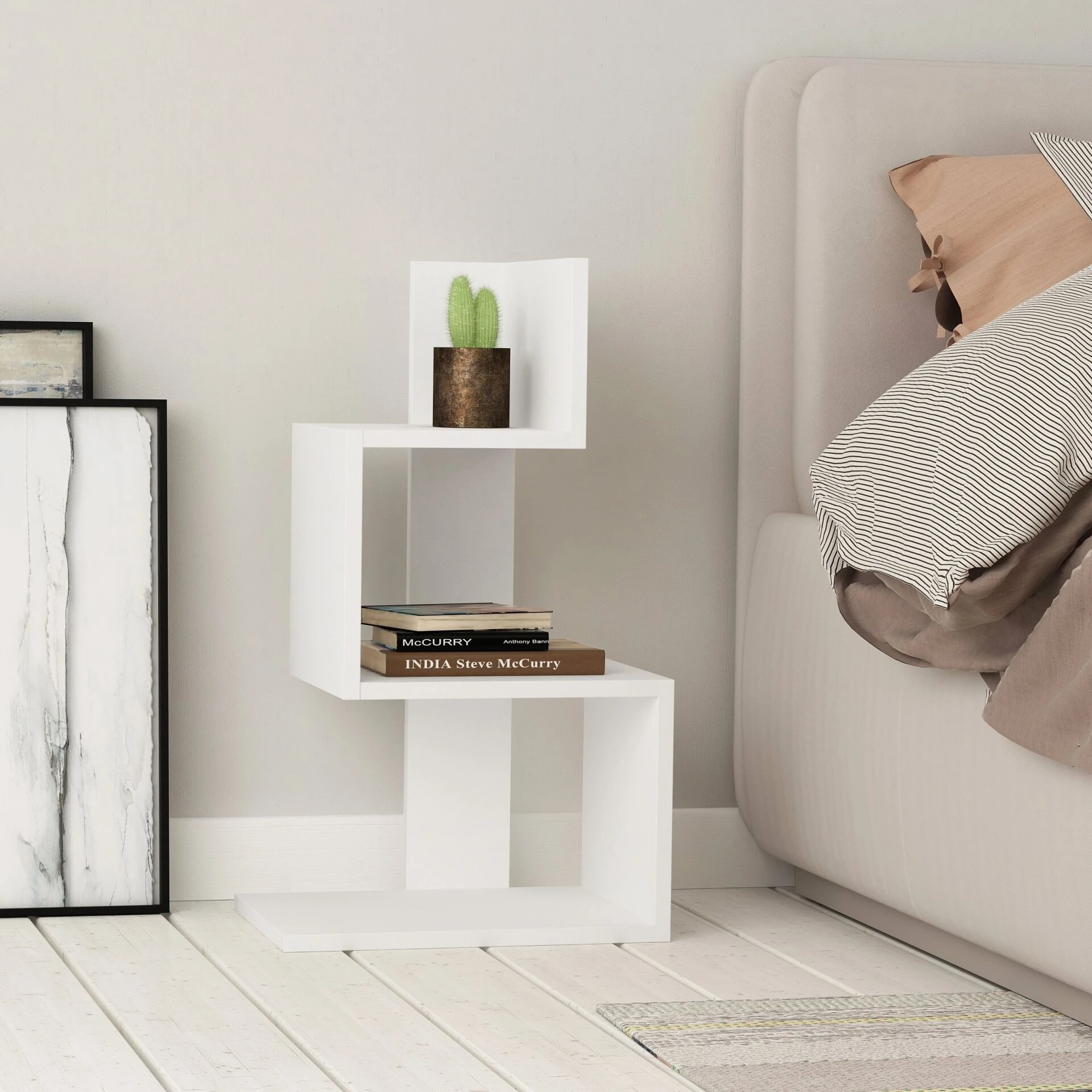 ROSIE SIDE TABLE - WHITE - WHITE - M.SH.16411.2