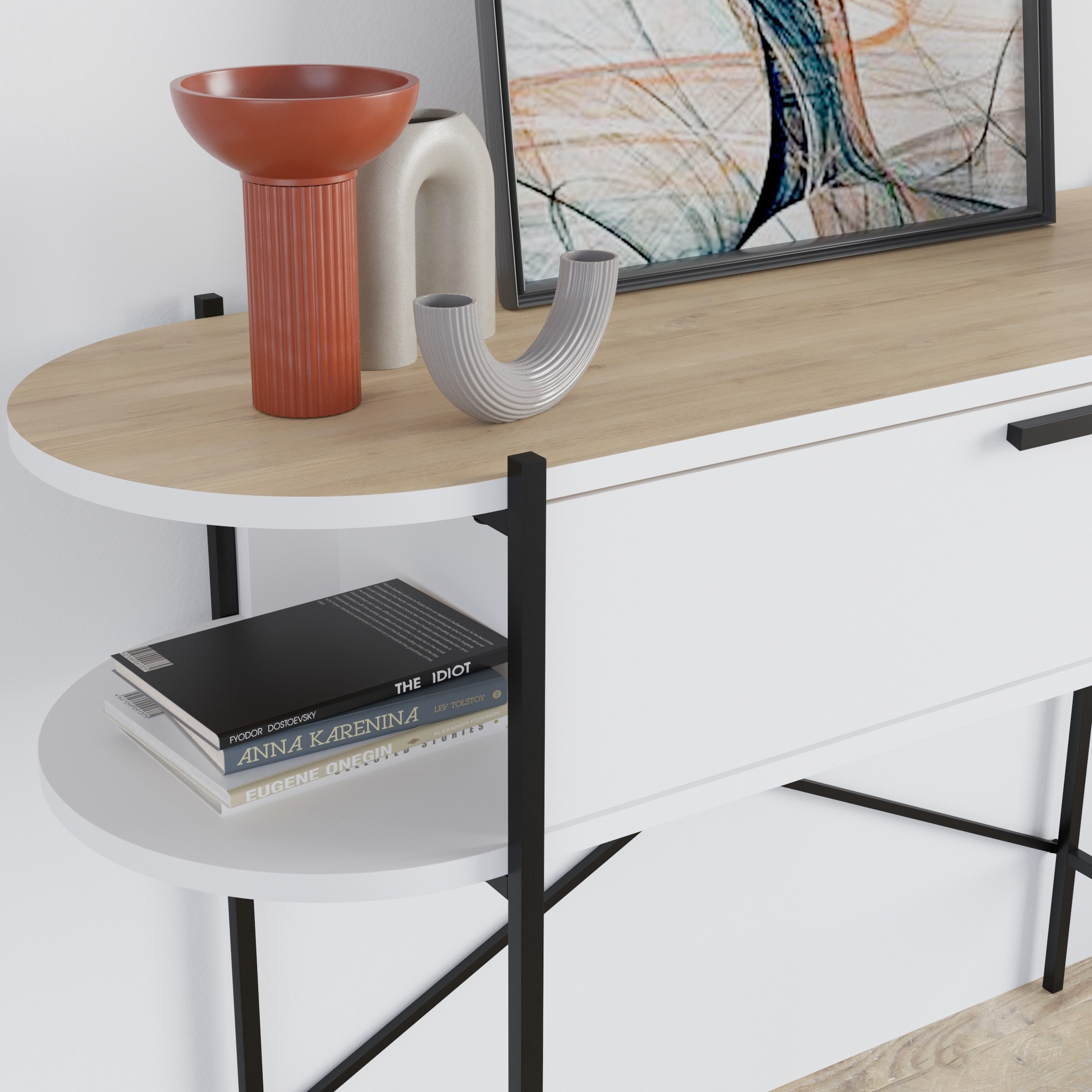 Otis Console Remastered White - Oak