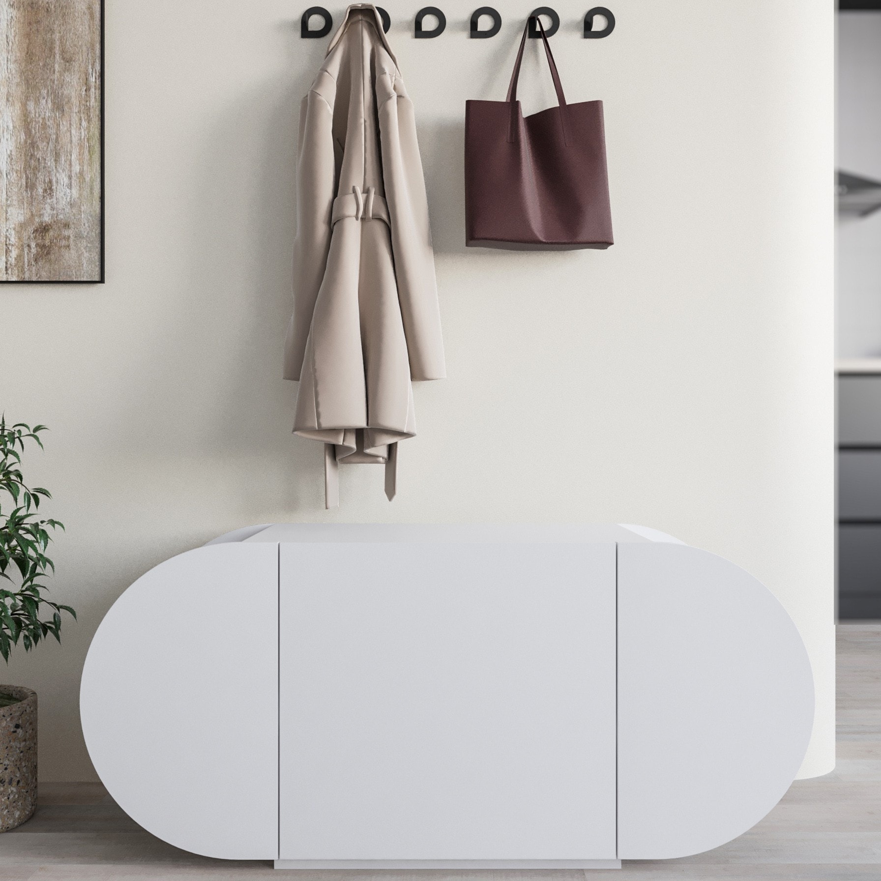 Pozy Shoe Bench White