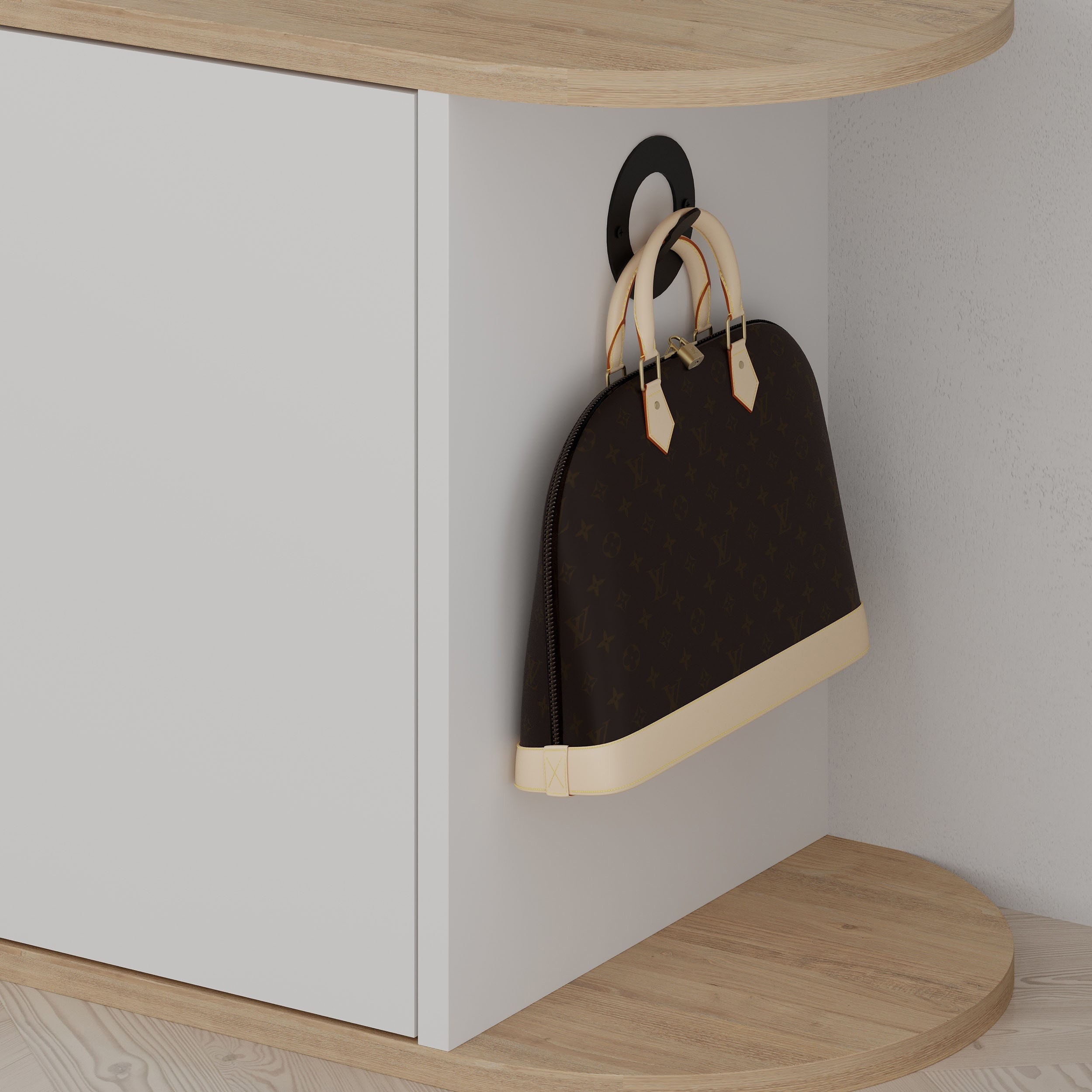 Nova Shoe Bench Sapphire Oak - White
