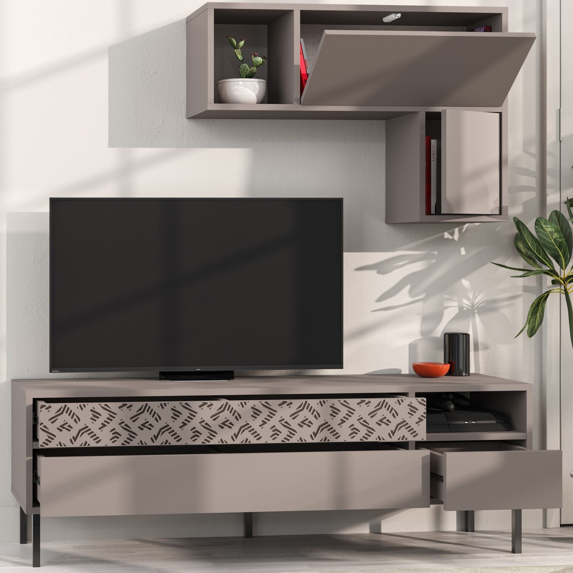 Heaton Tv Unit Light Mocha