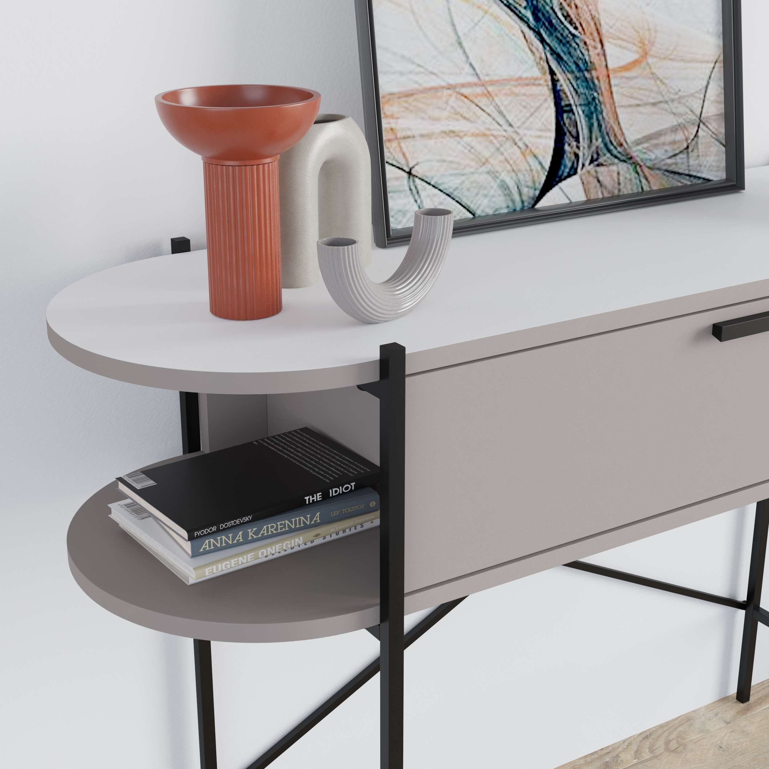 Otis Console Remastered Light Mocha - White