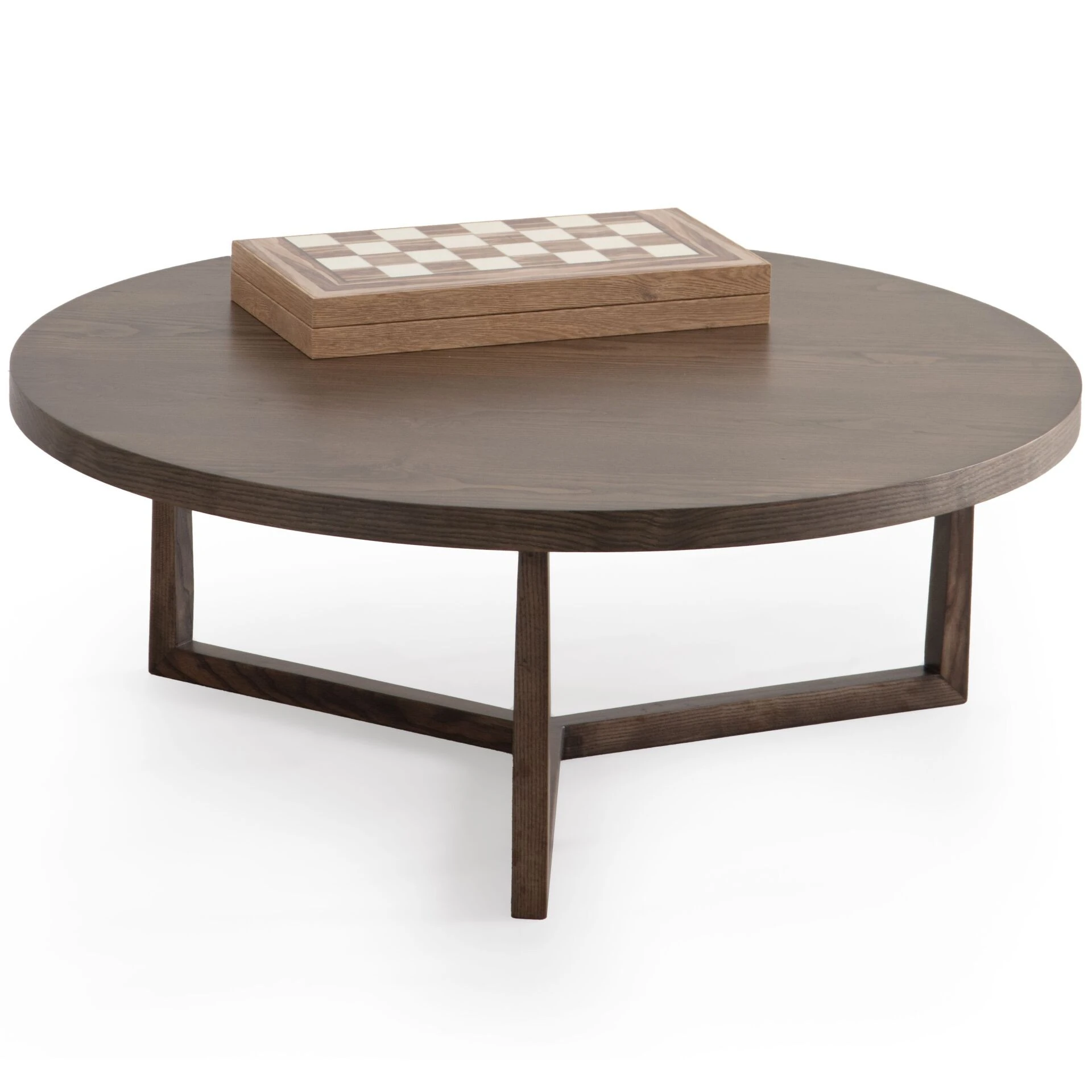 Asos Naturel Yuvarlak Ahşap Orta Sehpa