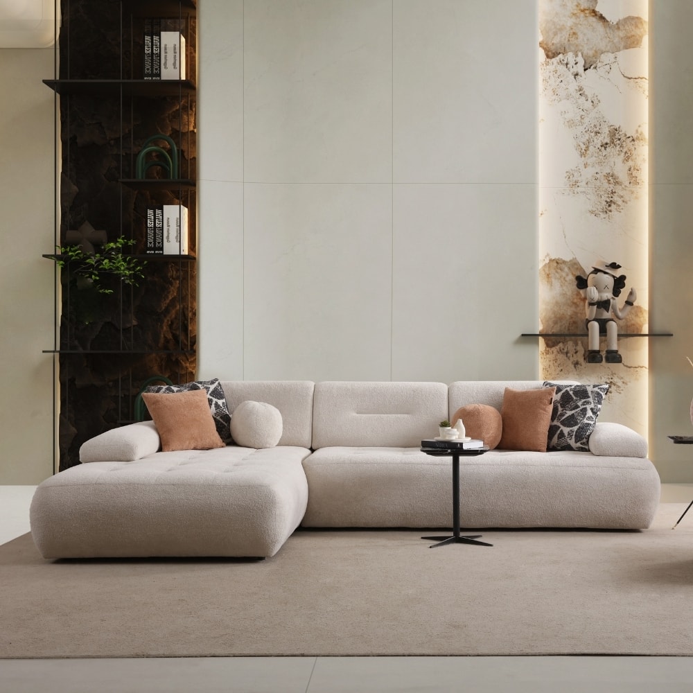 Pier Bazalı Modern Mekanizmalı Relax L Köşe - Premium Seri