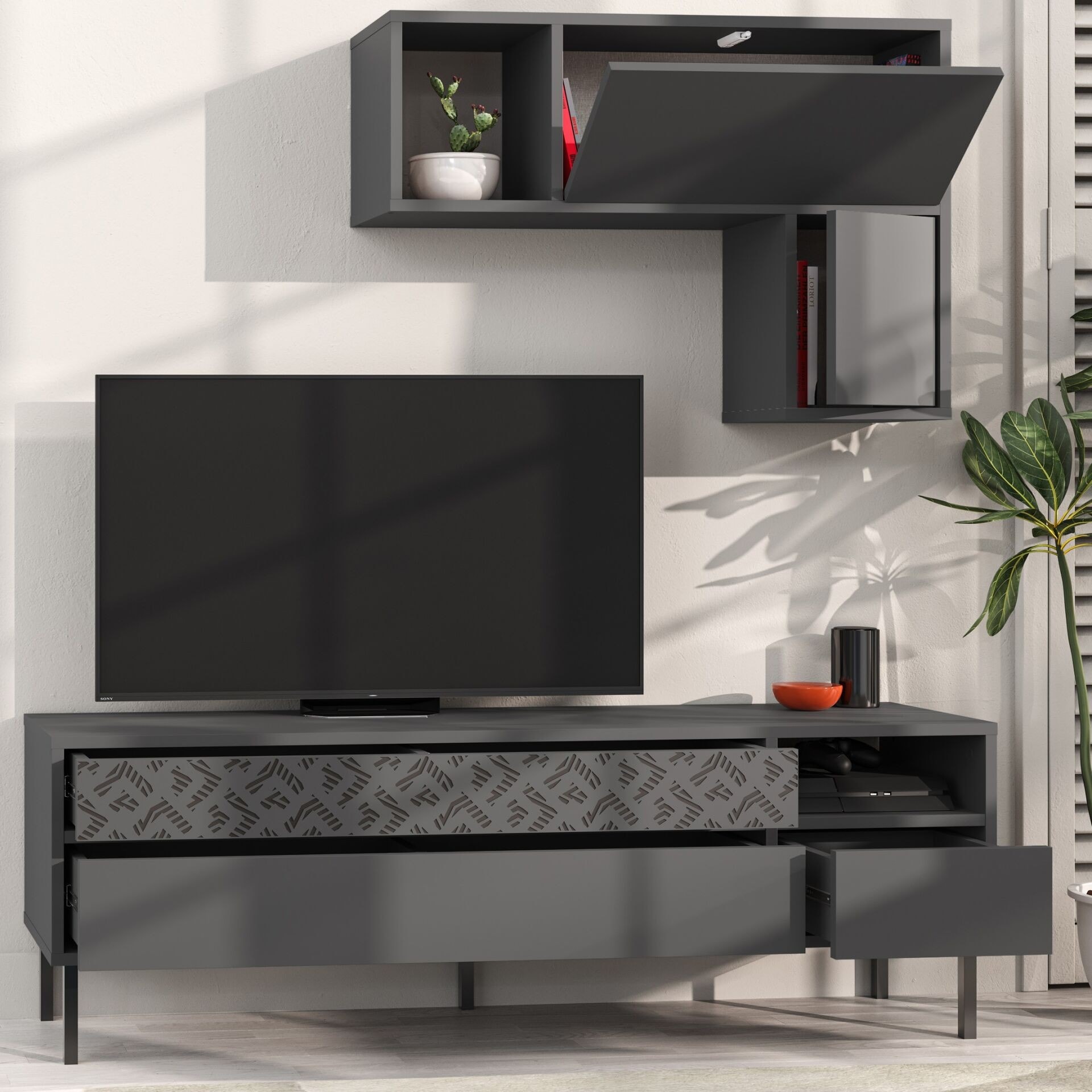 Heaton Tv Unit Anthracite