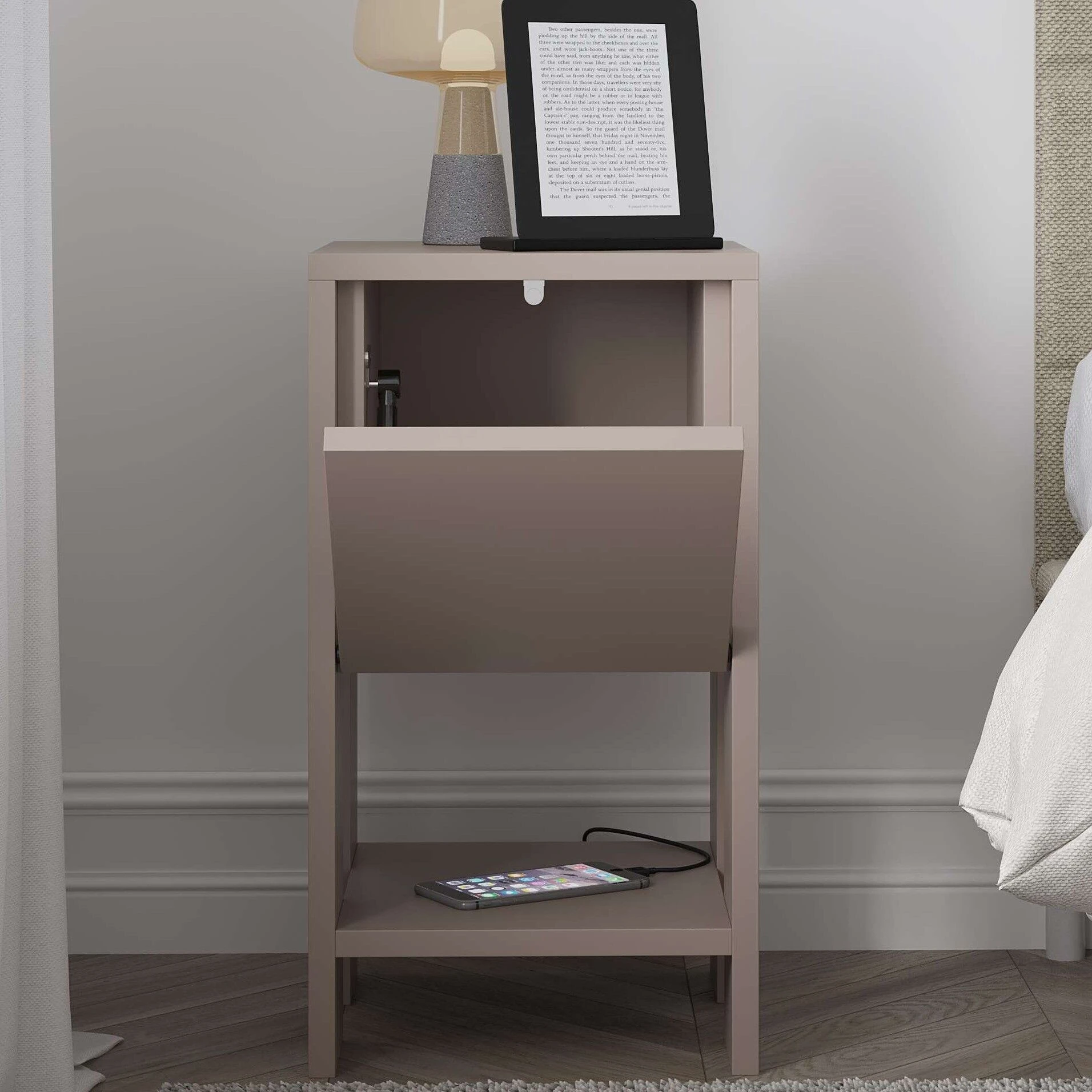 Ema Nightstand Light Mocha - Light Mocha