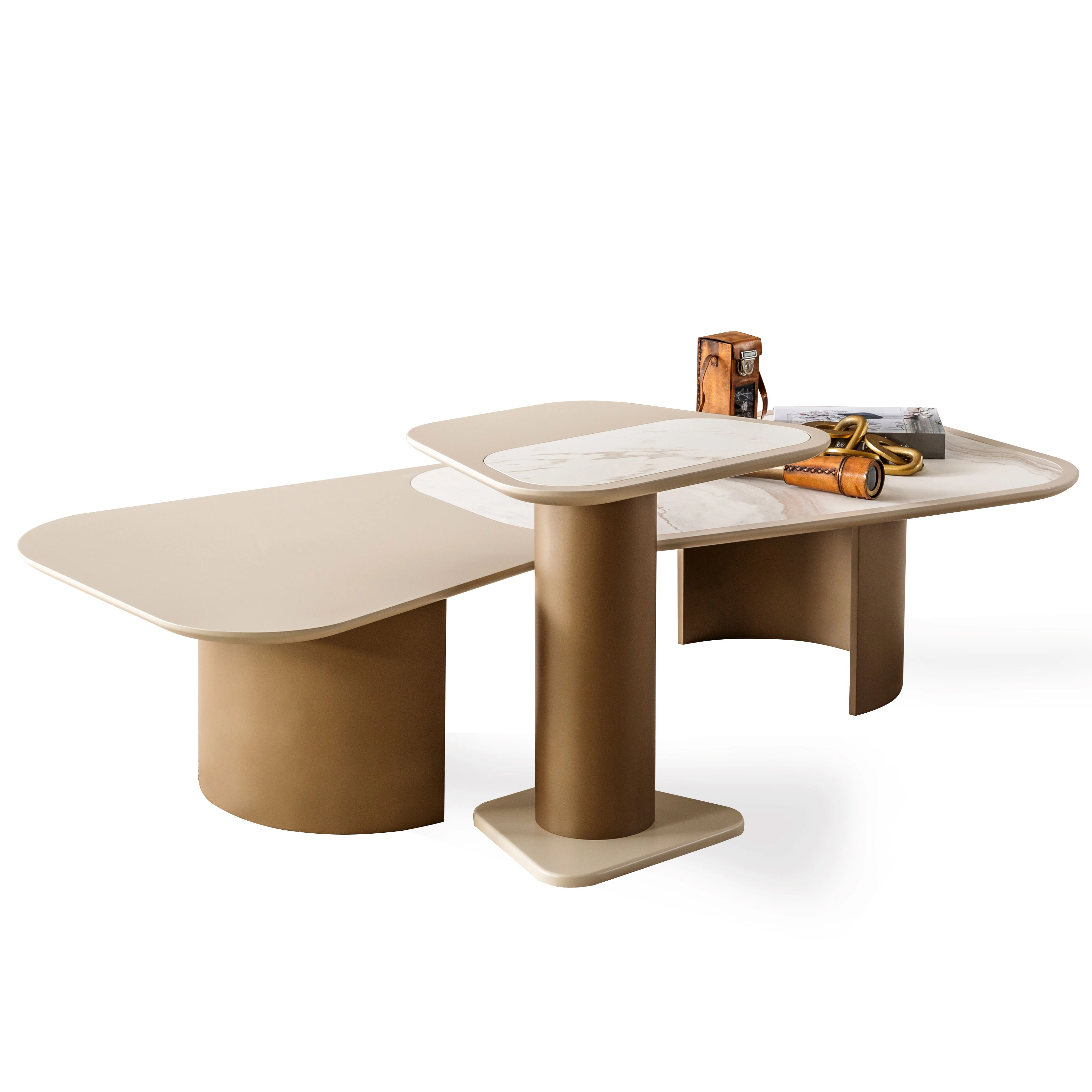 Efes İkili Orta + Yan Sehpa Seti