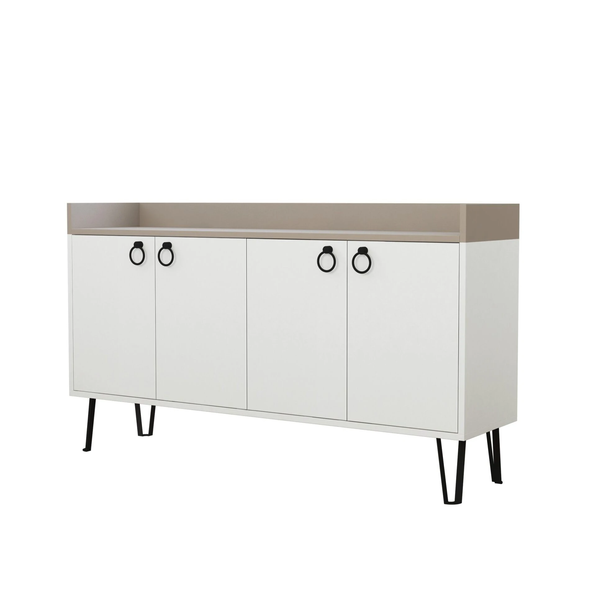 DEA CONSOLE TABLE - WHITE - LIGHT MOCHA M.K.16558.3