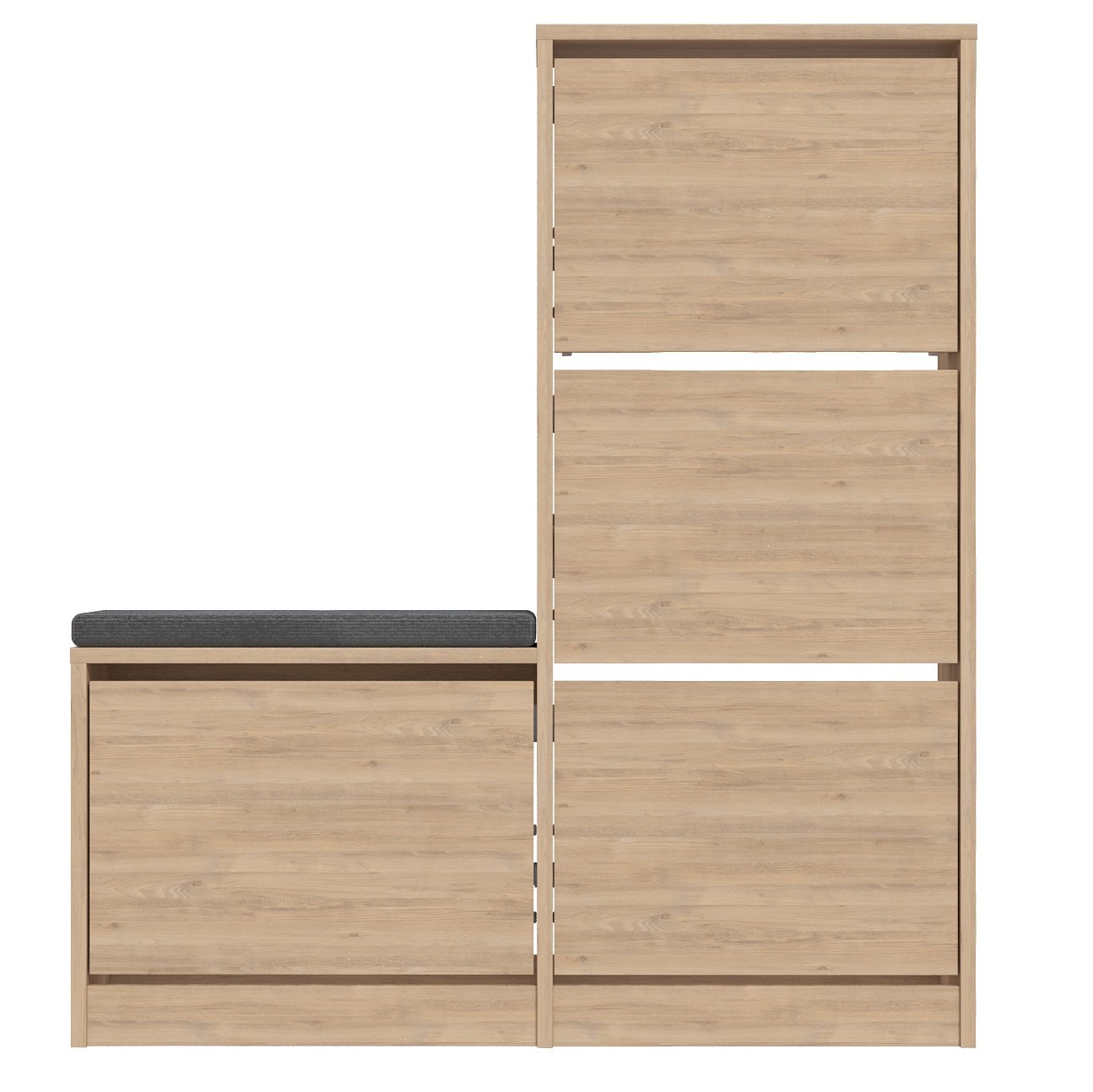 Dude Bench & Shoe Cabinet Oak