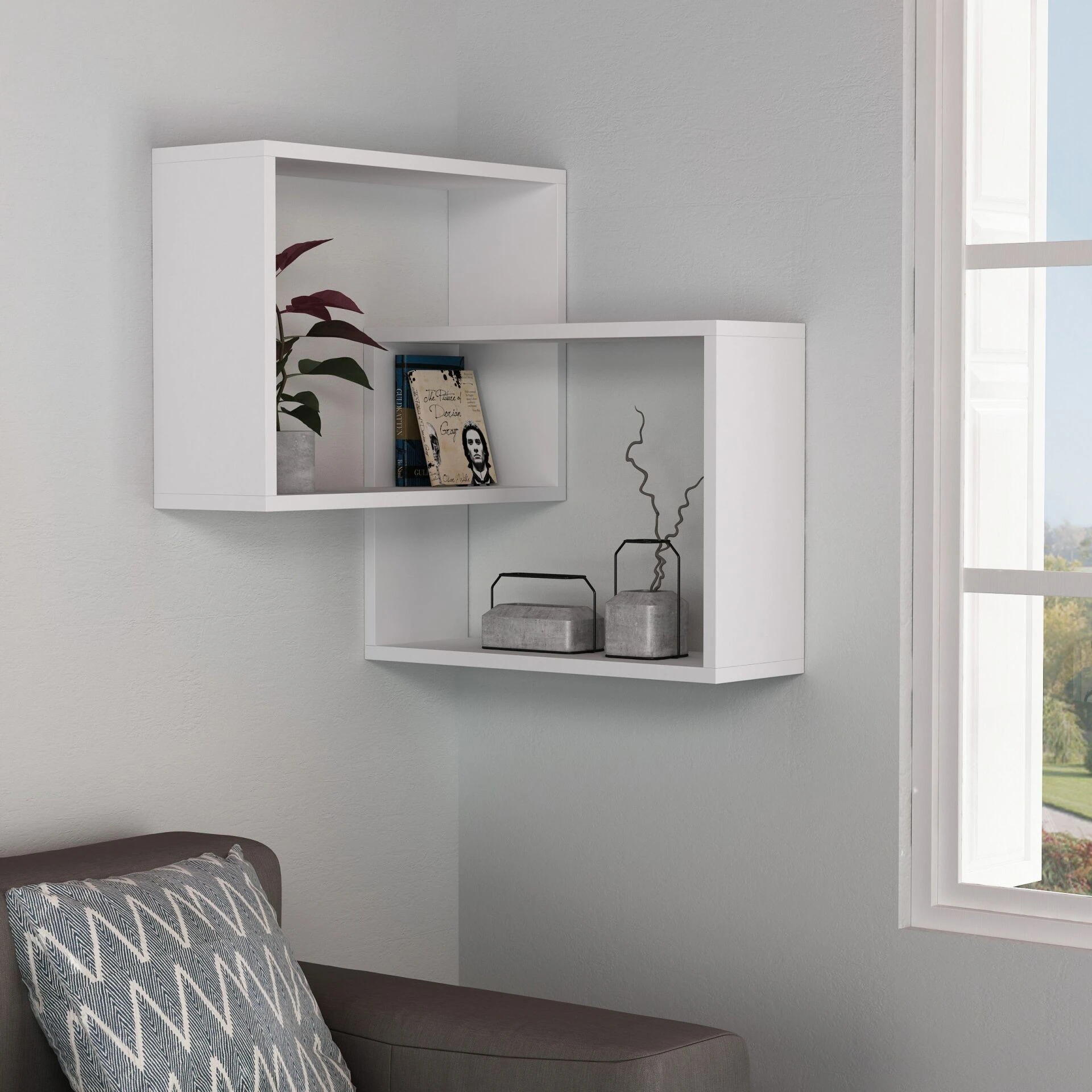 RING CORNER BOOKCASE - WHITE - WHITE - M.KT.01.12705.7