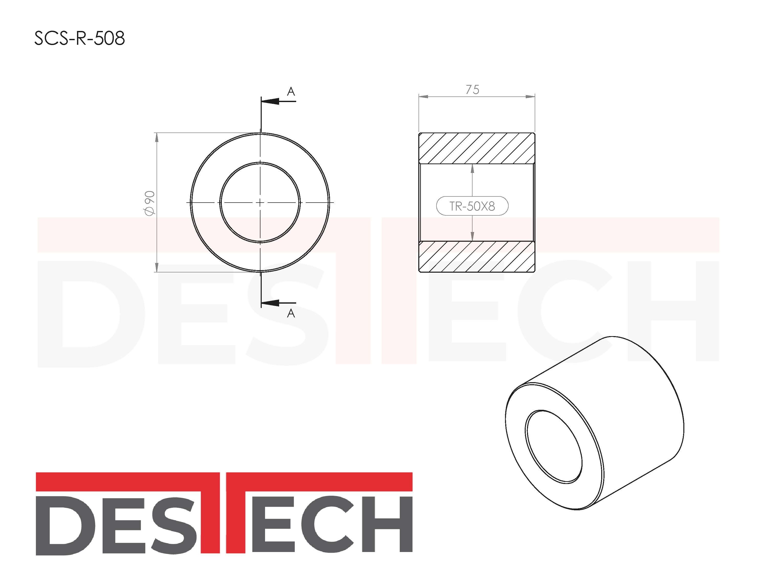 TR 50x8 Sağ SÇS (Silindirik Çelik Somun)