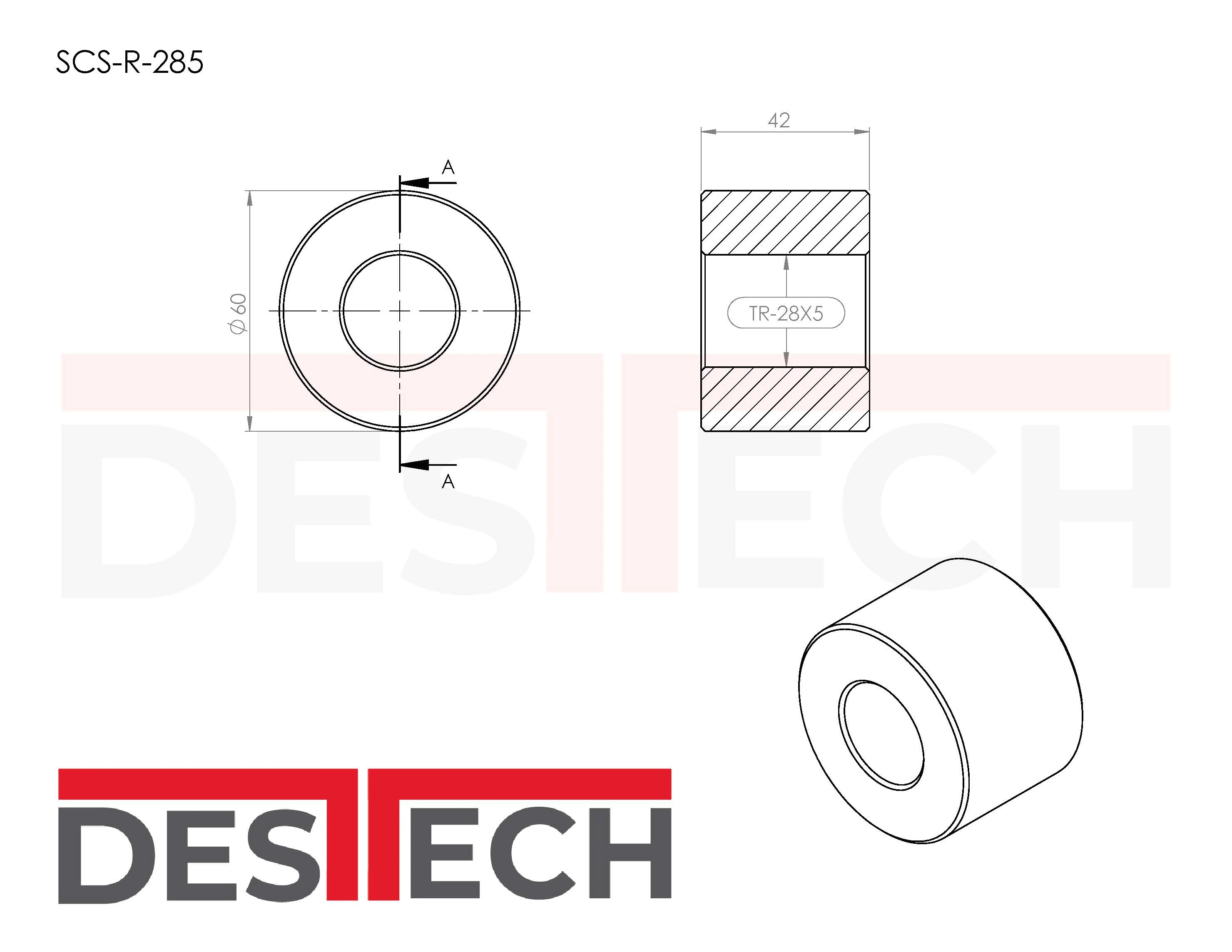 TR 28x5 Sağ SÇS (Silindirik Çelik Somun)